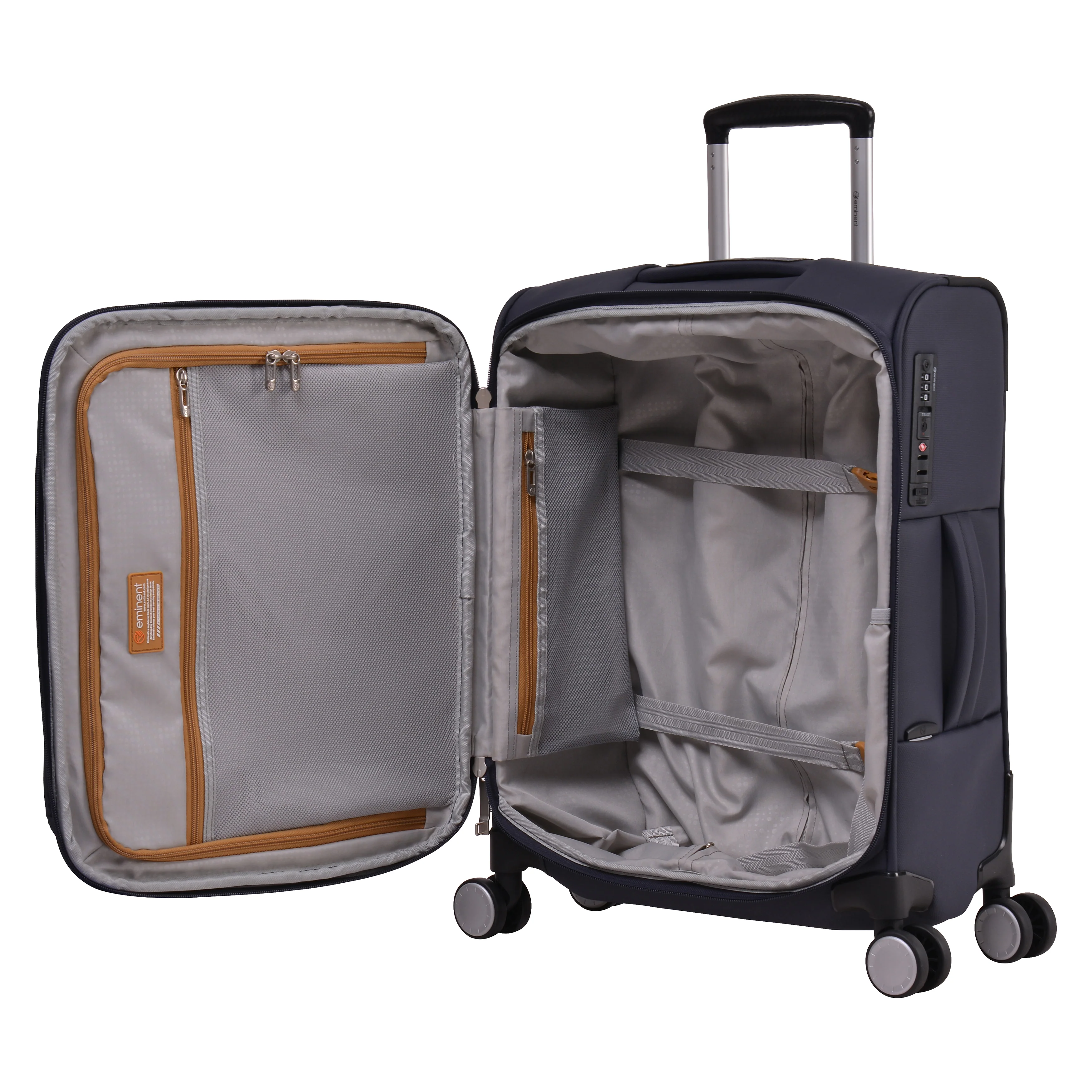 Eminent Softside - 55cm Carry On - Navy Luxury Small Trolley Luggage S1880C-Navy - Image 5