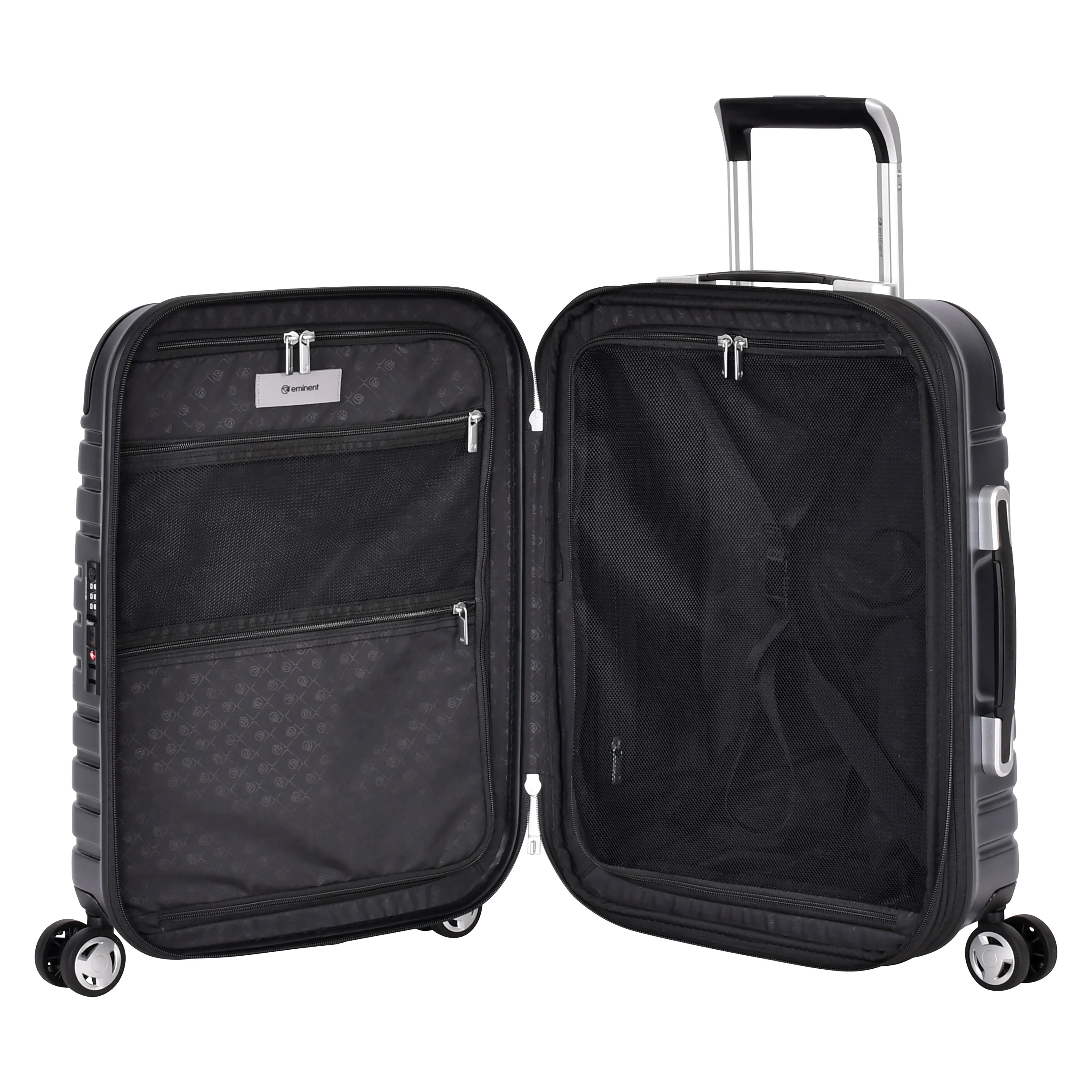 Eminent Fortress Collection Premium Hard side Makrolon Polycarbonate 54cm carry-on trolley KG87C-Black - Image 3