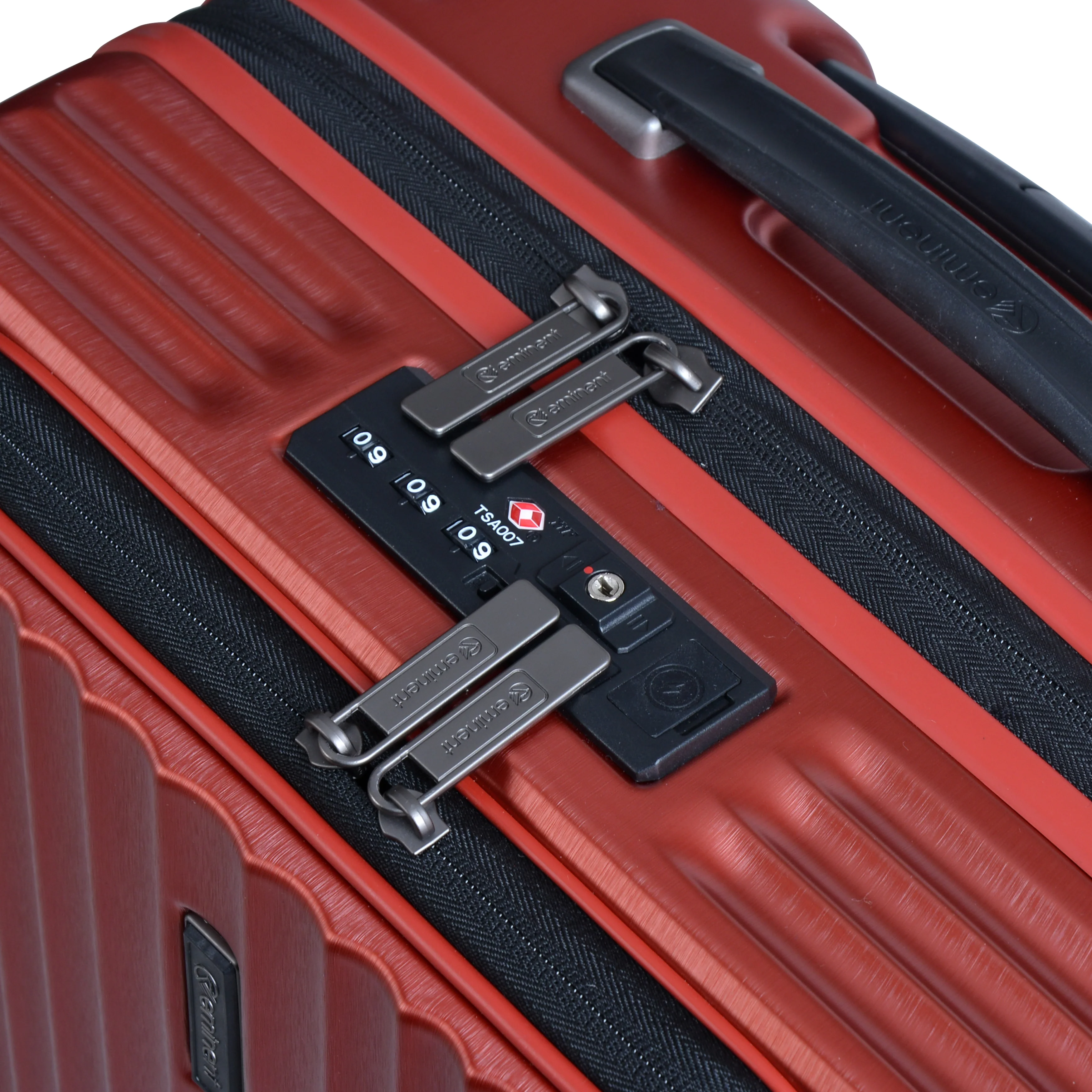 Eminent - Front Access Carry On 55cm - Antique Wine Polycarbonate Luggage with USB port KK50C - Image 7