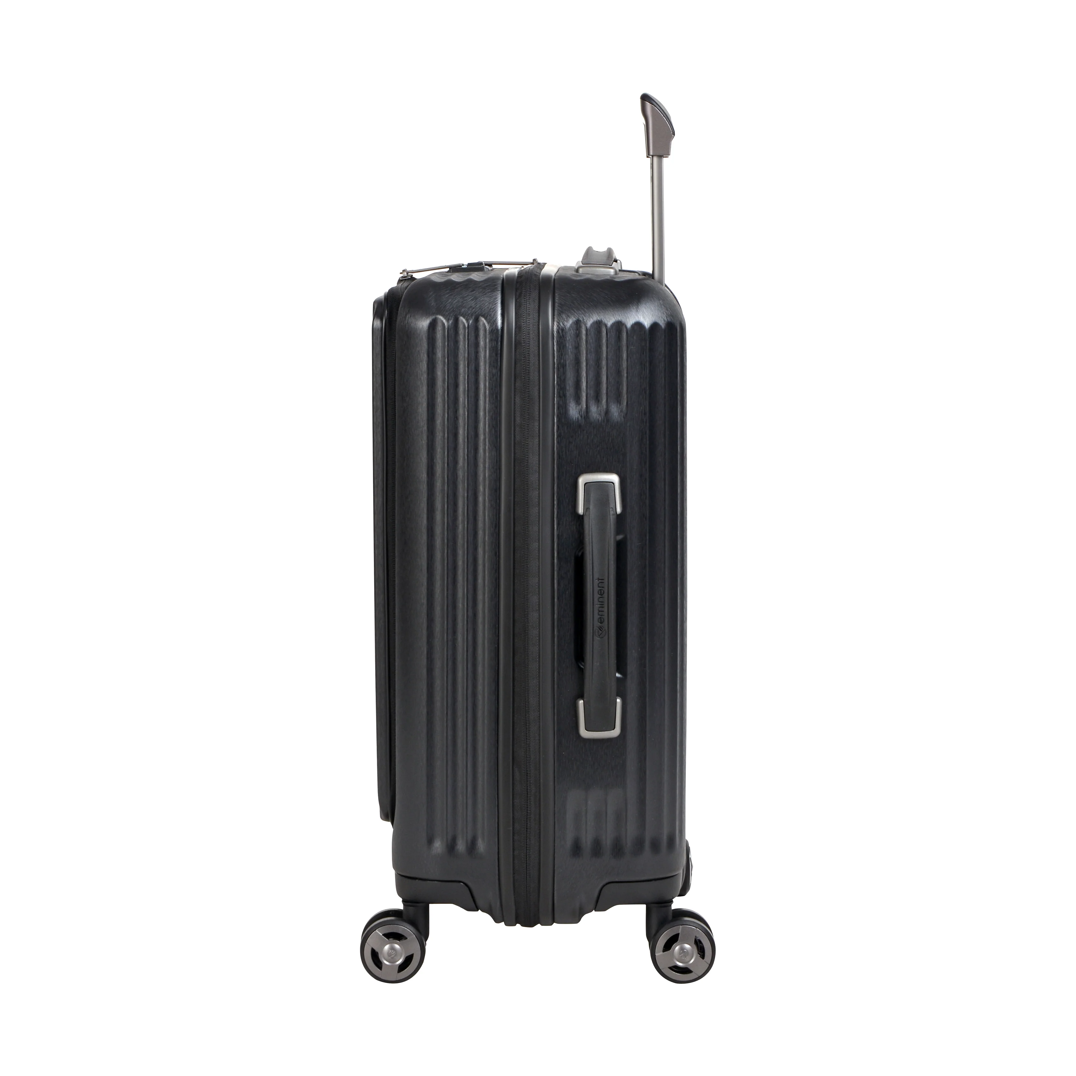 Eminent - Carry On 55cm - Black Top lid Front Opening design Hardside Small Trolley case with USB port KK50C - Image 3