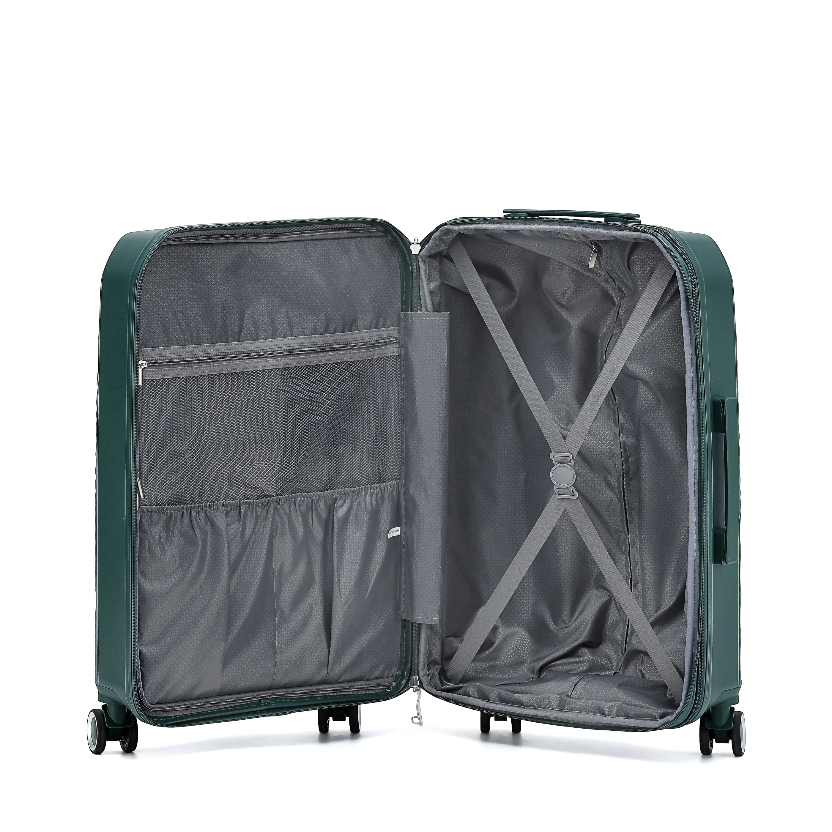 New Zealand Luggage Co Hauraki Collection 66cm Polypropylene trolley case-NZ004B Petrel Green - Image 3
