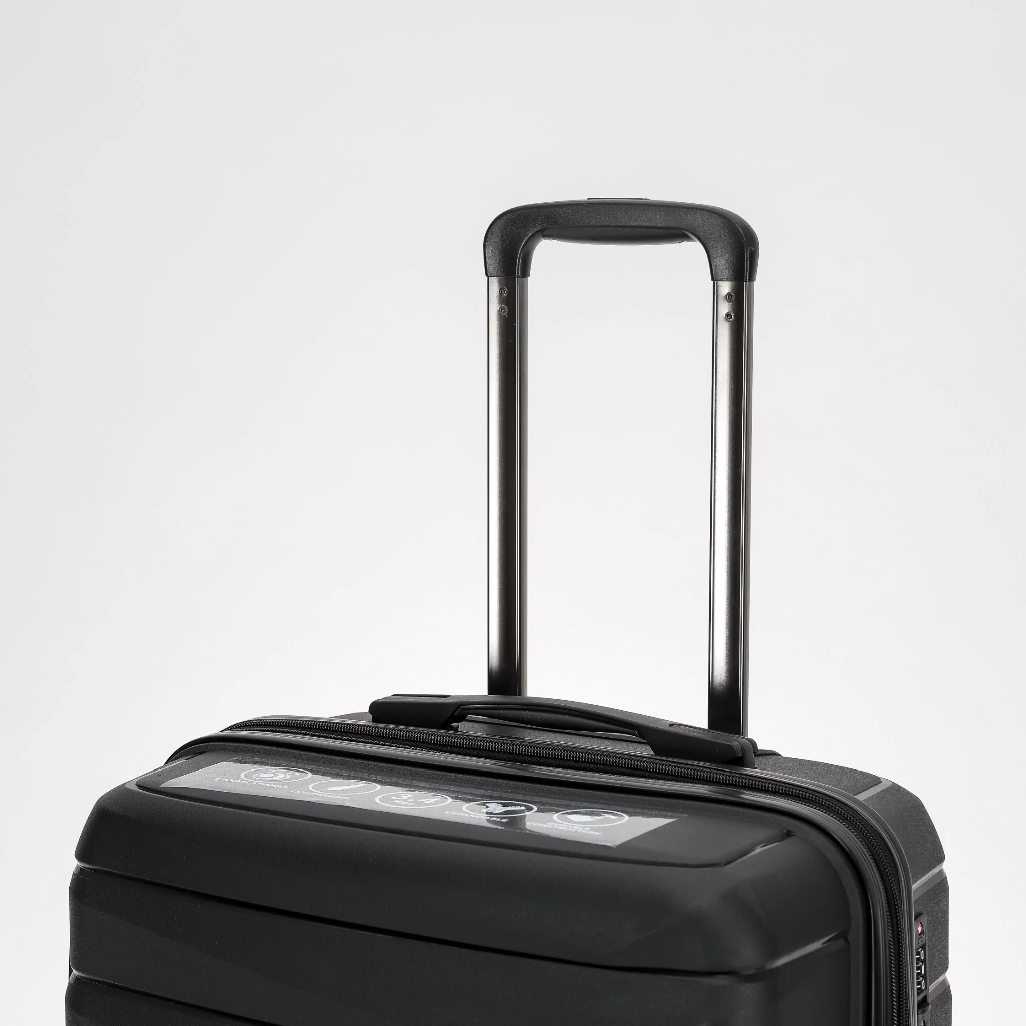 New Zealand Luggage Pilot Collection 2-Pce Polypropylene Luggage set 66cm/55cm NZ005-Black - Image 4