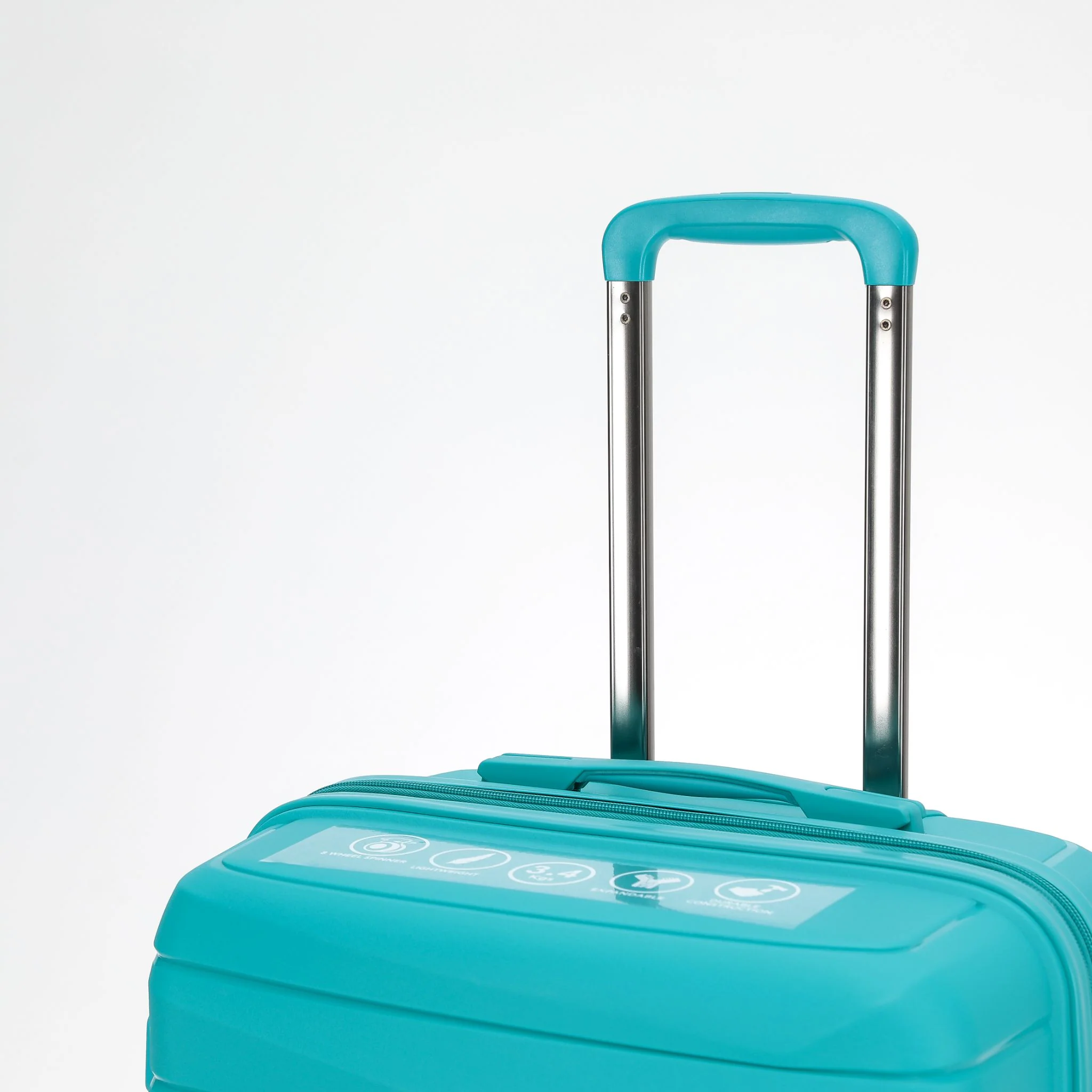 New Zealand Luggage Pilot Collection 2-Pce Polypropylene Trolley set 76/55cm NZ005-Teal - Image 7