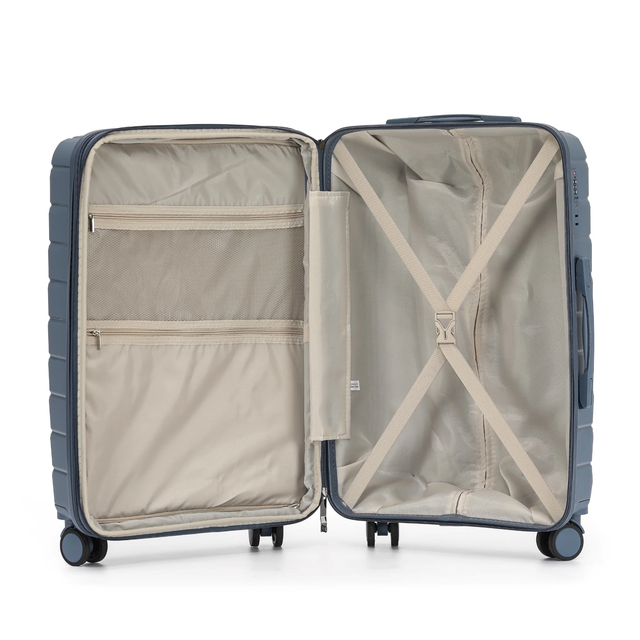 New Zealand Luggage Pilot Collection 2-Pce Polypropylene Trolley set 76/55cm NZ005-Slate - Image 6