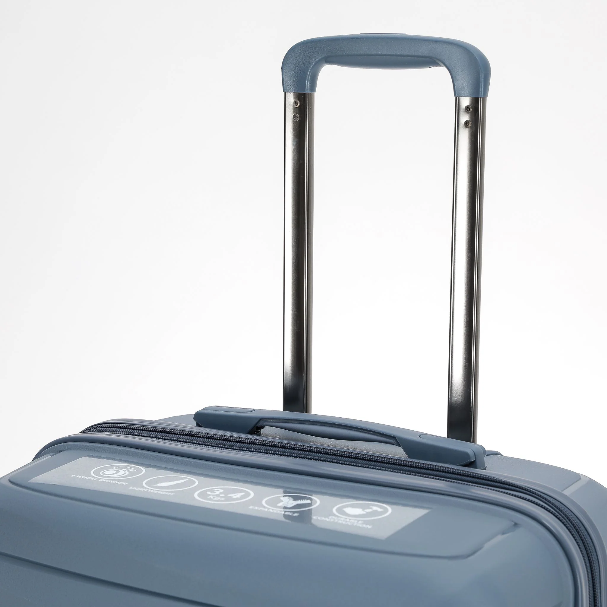 New Zealand Luggage Pilot Collection 2-Pce Polypropylene Trolley set 76/55cm NZ005-Slate - Image 7