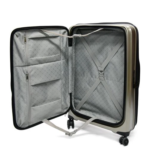Tosca Space-X Collection 76cm luxury polypropylene top lid-front opening trolley luggage TCA100A Black - Image 8