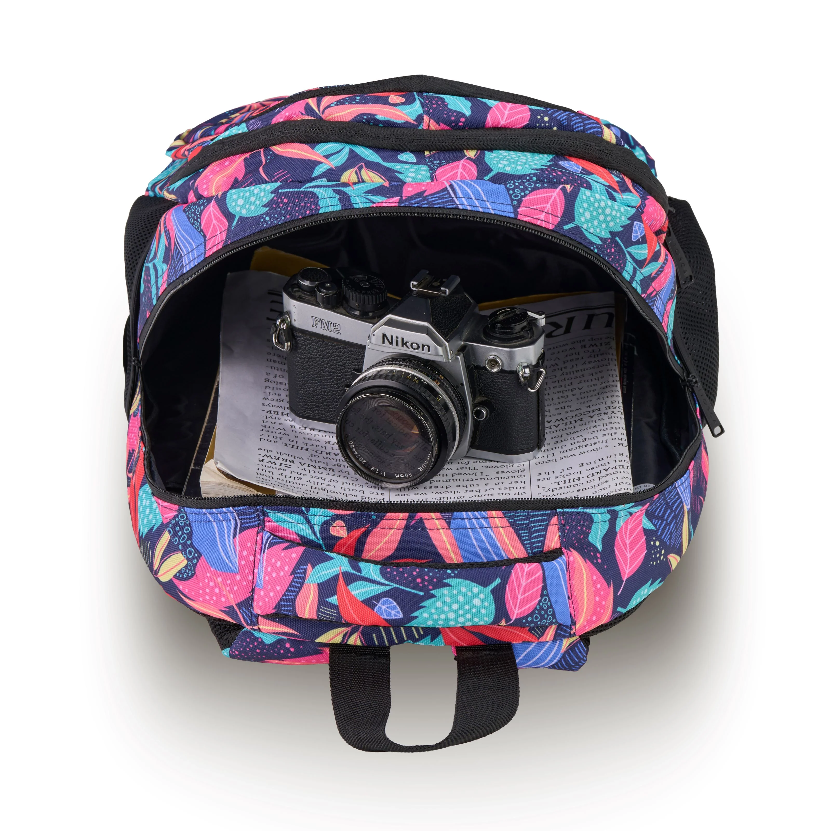 Tosca 48cm-H College Backpack 35L TCA936-Black Tropical - Image 4
