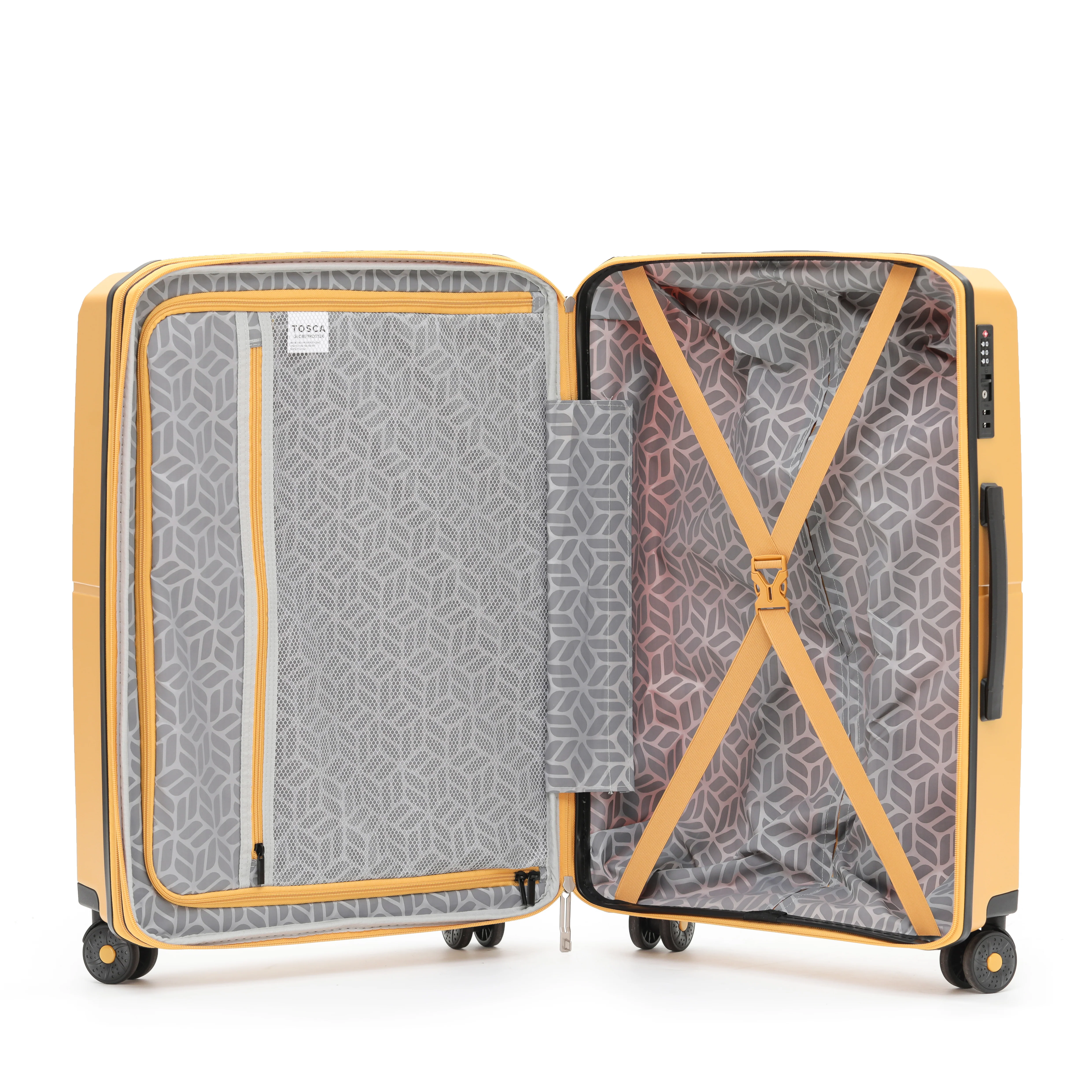 Tosca 52cm-H Globetrotter Collection carry-on polypropylene trolley TCA575C-Gold - Image 3