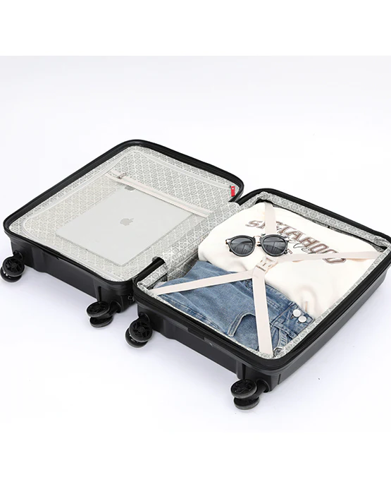 Tosca 55cm Space-X Collection Polypropylene Top-Lid opening Carry-on Laptop-trolley case TCA100C Black - Image 7