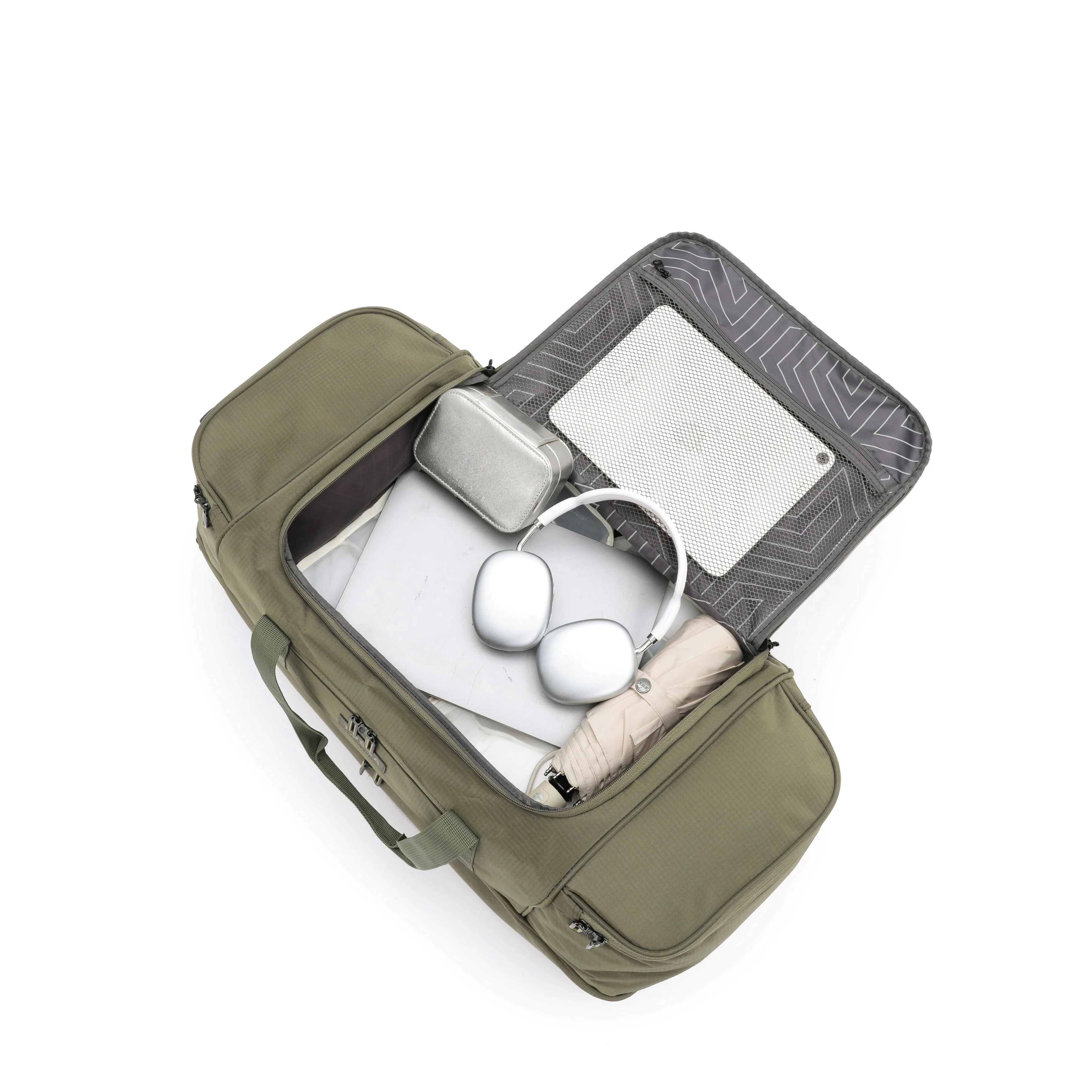 Tosca 70cm Split Compartment Wheel Bag TCA798TWM-Khaki-Sand - Image 4
