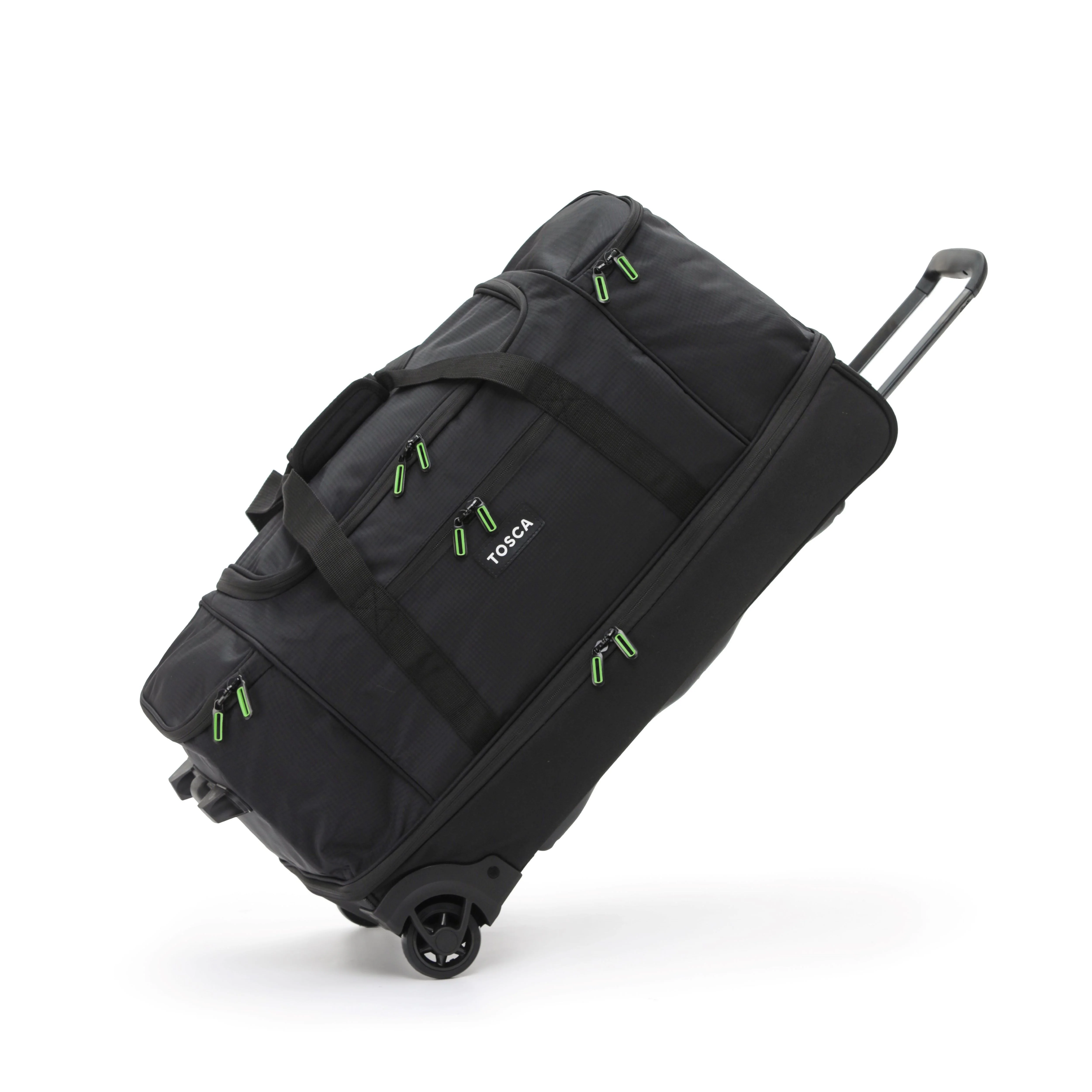 Tosca 70cm Split Compartment Wheel Bag TCA798TWM-Black Lime Trim - Image 2