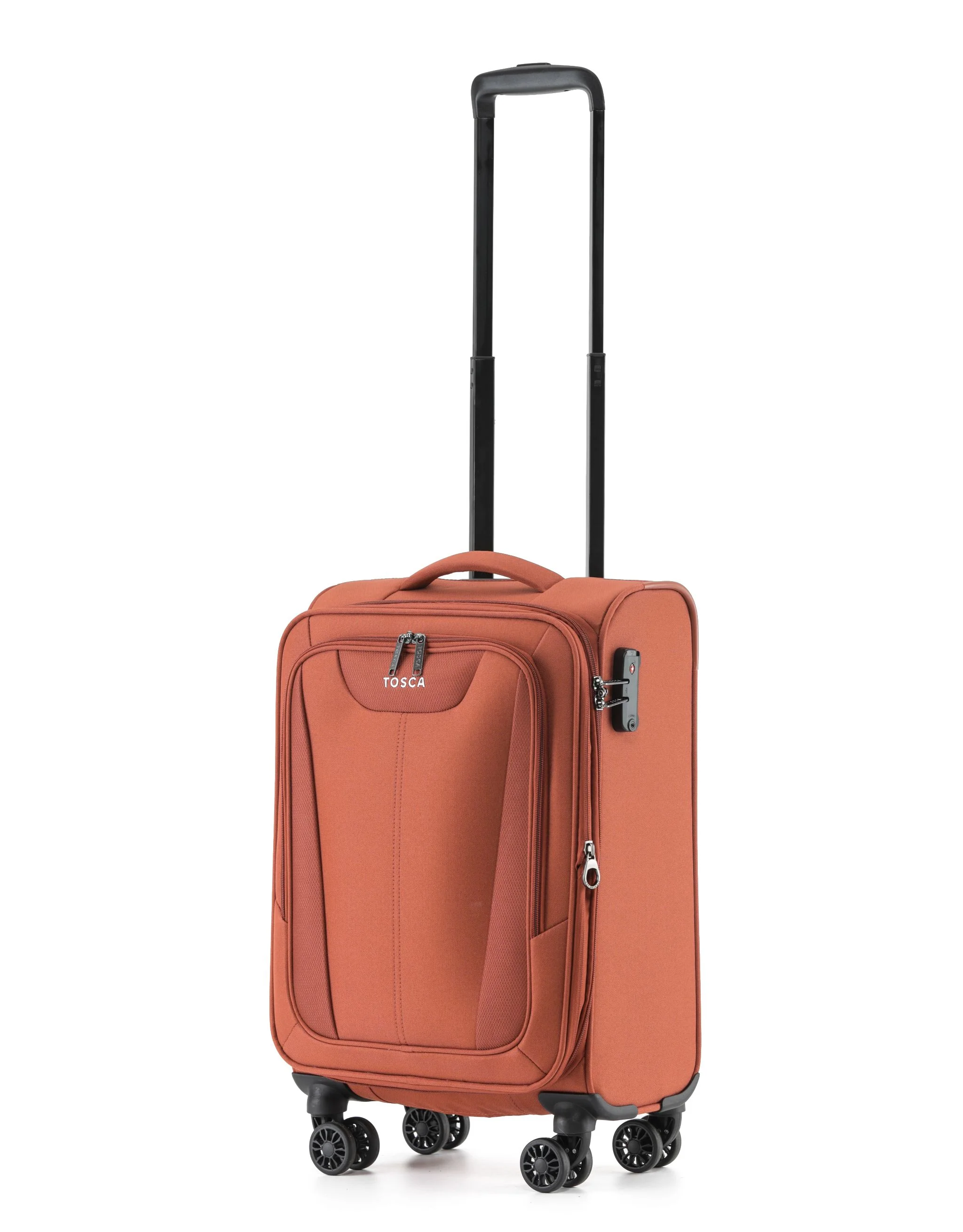 Tosca Altitude Collection 55cm Softside carry-on four-wheel trolley cases TCA188C-Rust - Image 2