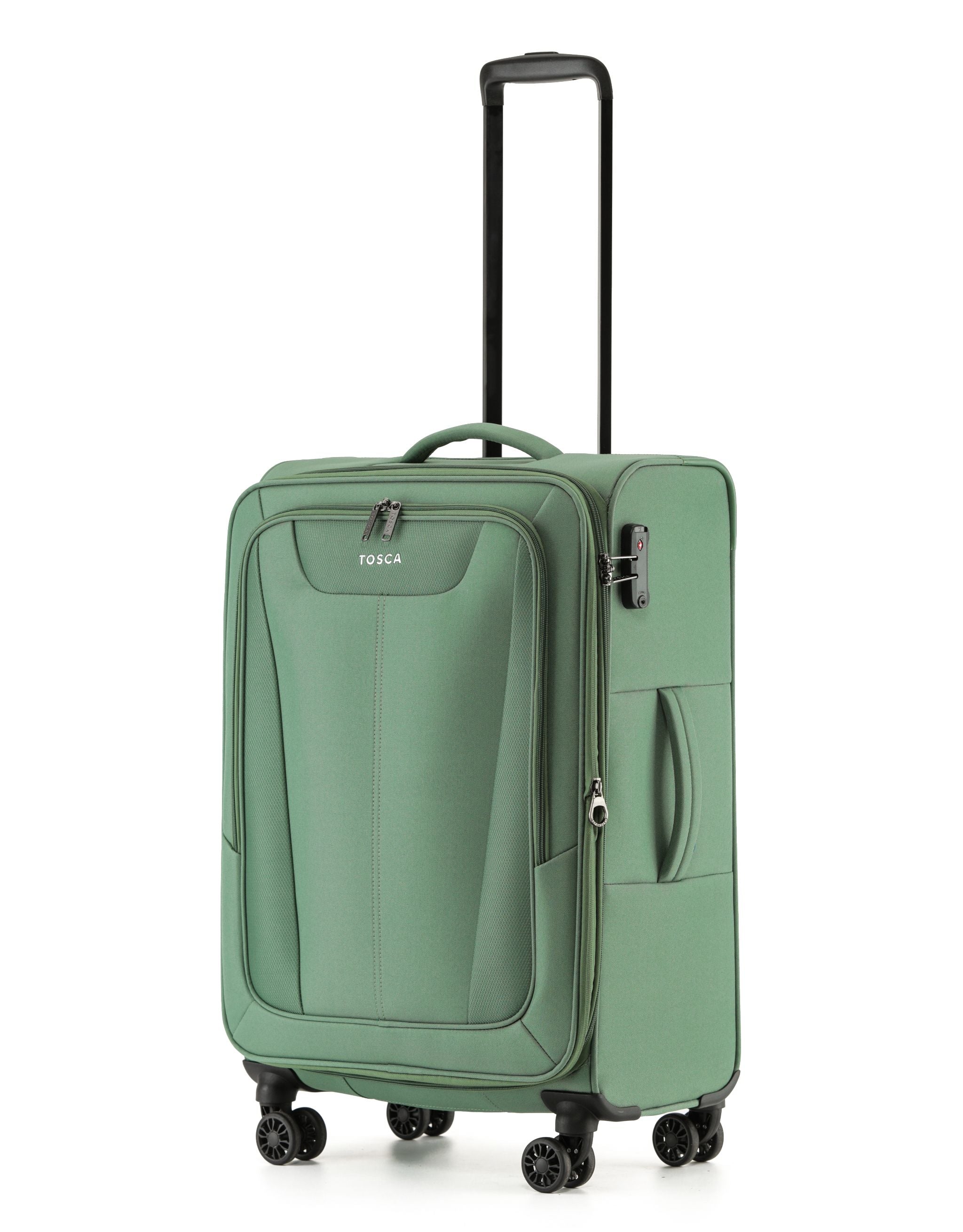 Tosca Altitude Collection 66cm Softside checked four-wheel trolley cases TCA188B-Ivy - Image 2