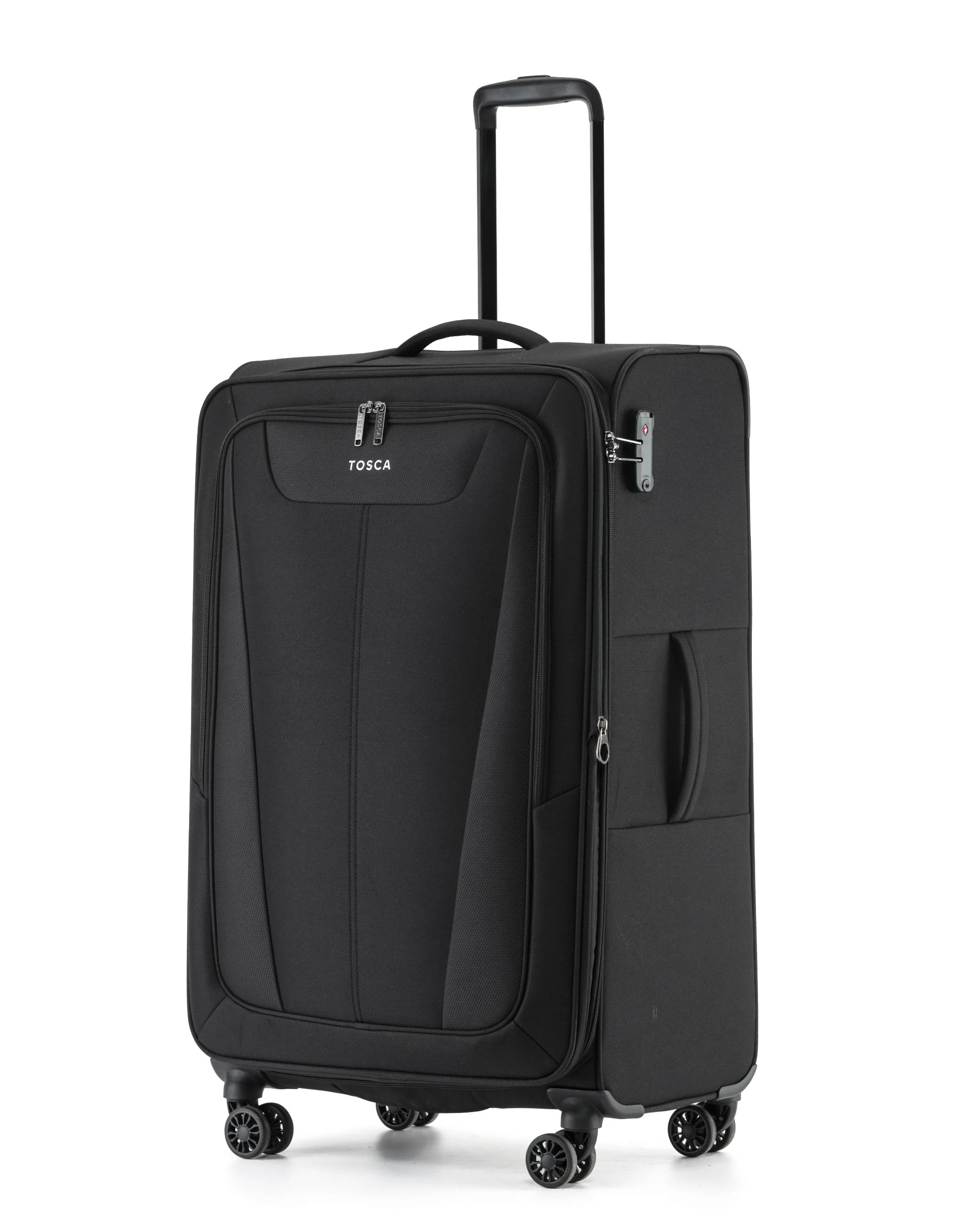 Tosca Altitude Collection 78cm Large Softside checked four-wheel trolley cases TCA188A-Black - Image 2