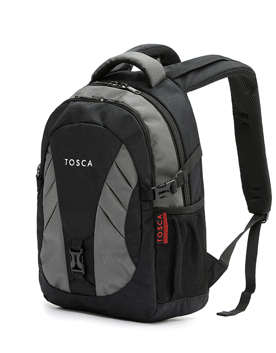Tosca Back Pack range 42cm-H 20 Litre TCA941-Black-grey trim - Image 3