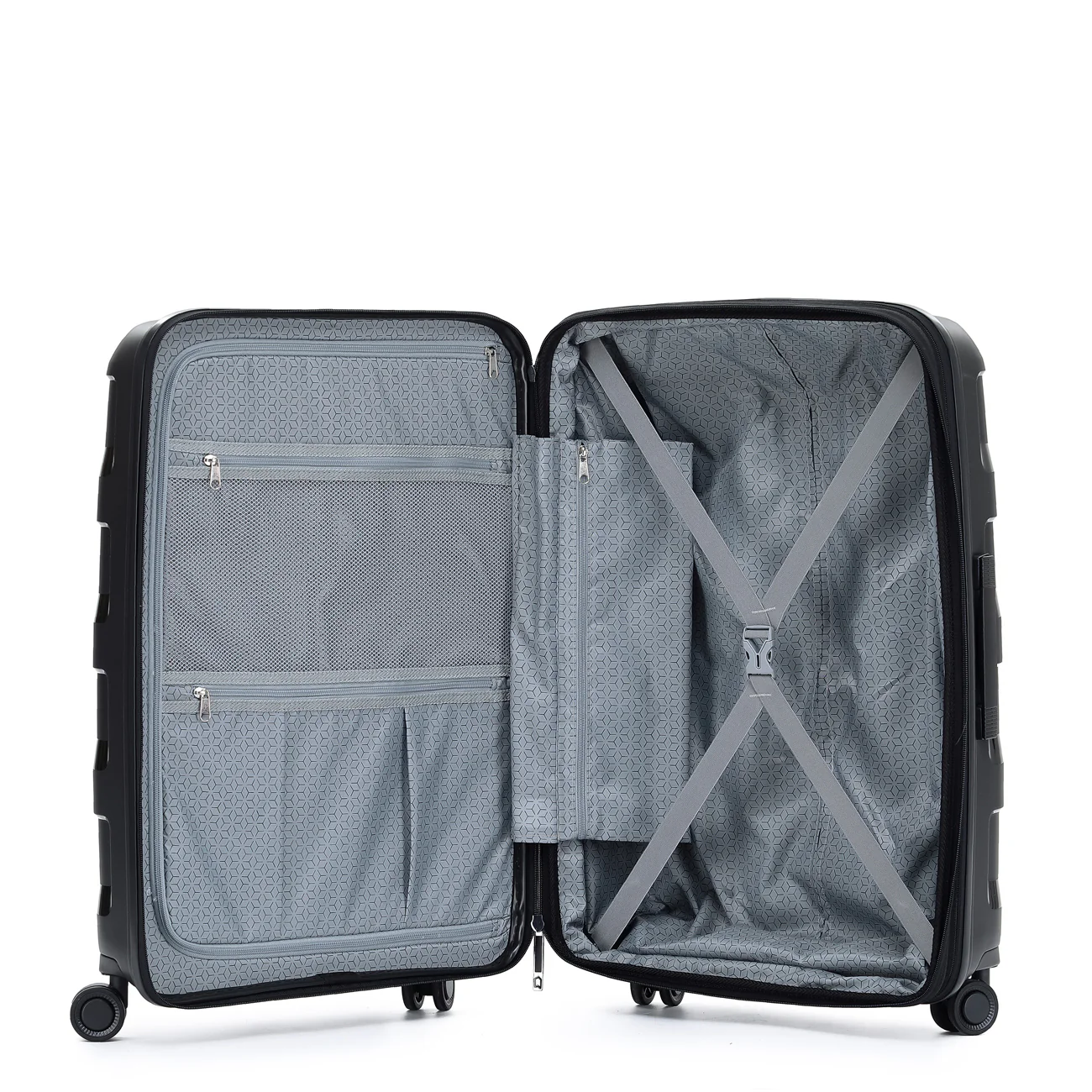 Tosca Comet - Checked 67cm Black - Polypropylene Medium Trolley luggage TCA200B - Image 5