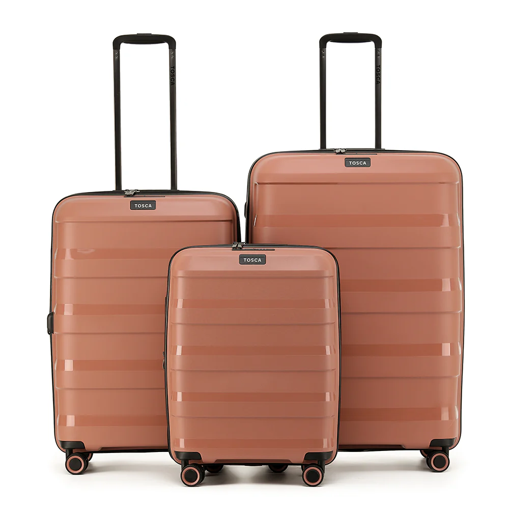 Tosca Comet Collection Full-set 78-67-55cm-H Polypropylene hard side Trolley cases TCA200-Set Mocha