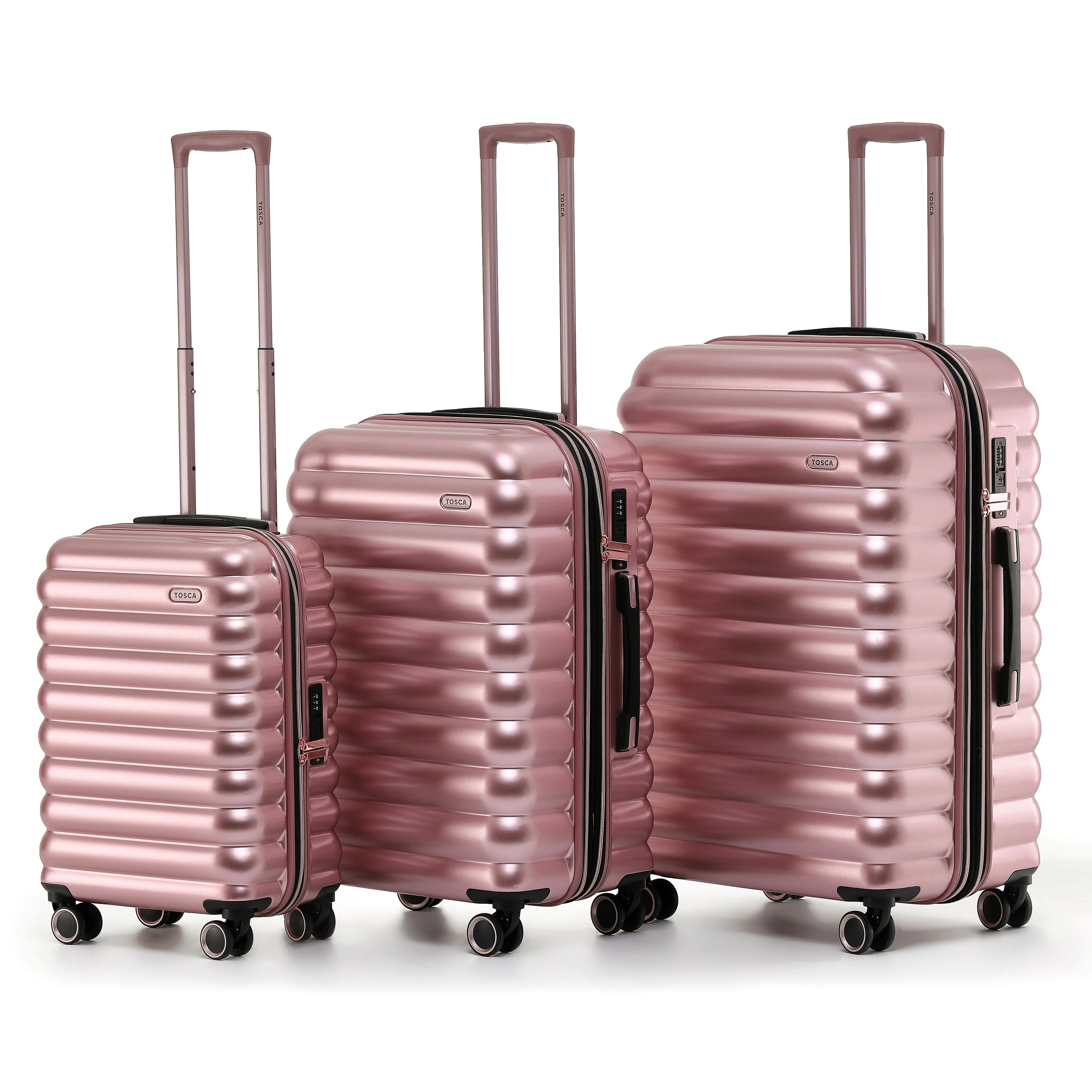 Tosca Como Collection 67cm Polycarbonate trolley case TCA255B-Rose Gold - Image 5