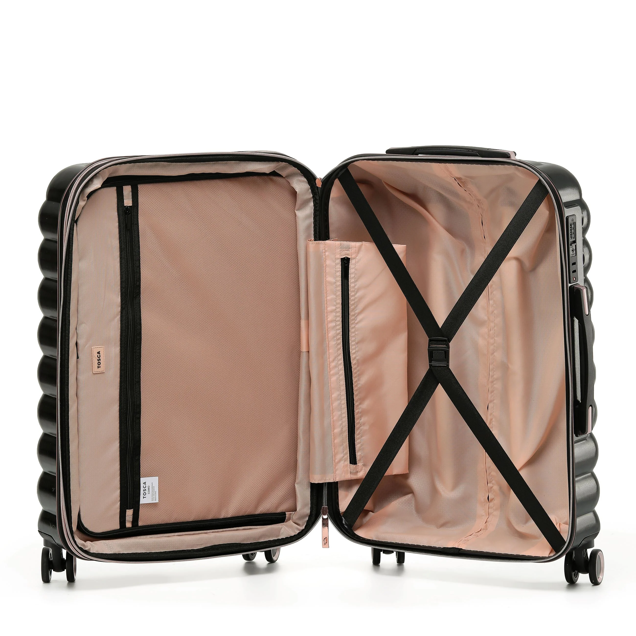 Tosca Como Collection 67cm Polycarbonate trolley case TCA255B-Black - Image 3