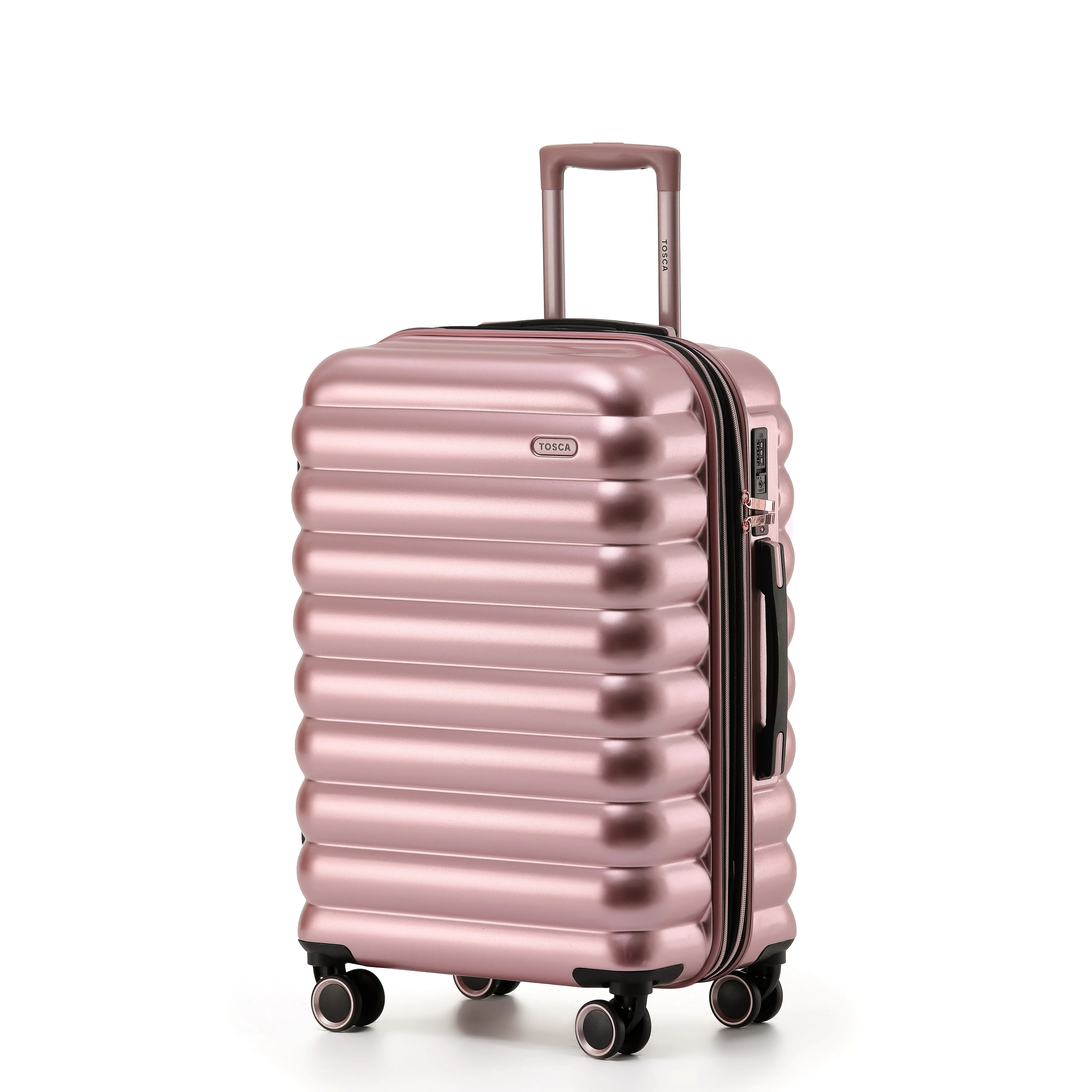 Tosca Como Collection 67cm Polycarbonate trolley case TCA255B-Rose Gold - Image 2