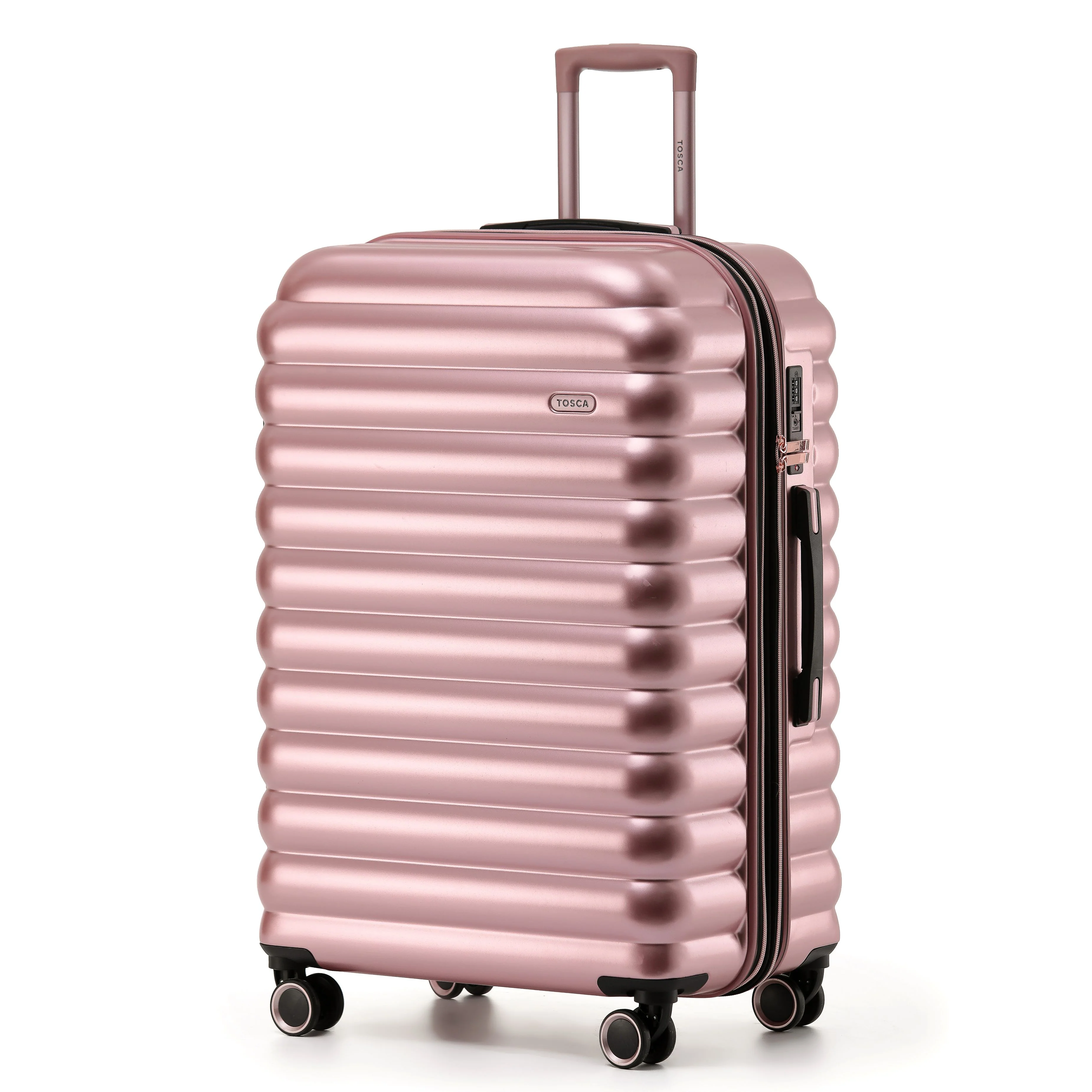 Tosca Como Collection 77cm Polycarbonate trolley case TCA255A-Rose Gold - Image 2