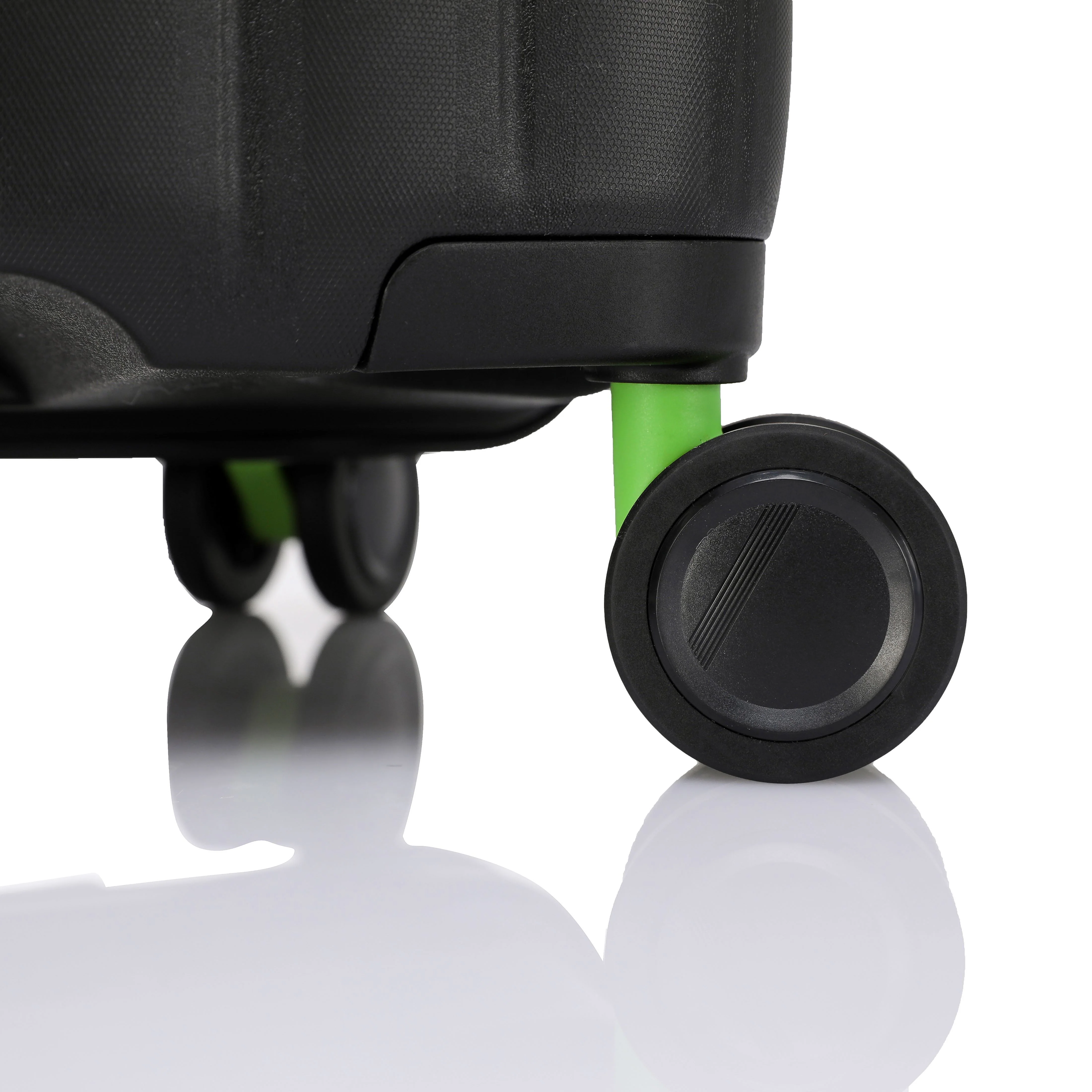 Tosca Cruiser Collection polypropylene front access trolley case TCA875A Black-Lime trim - Image 4