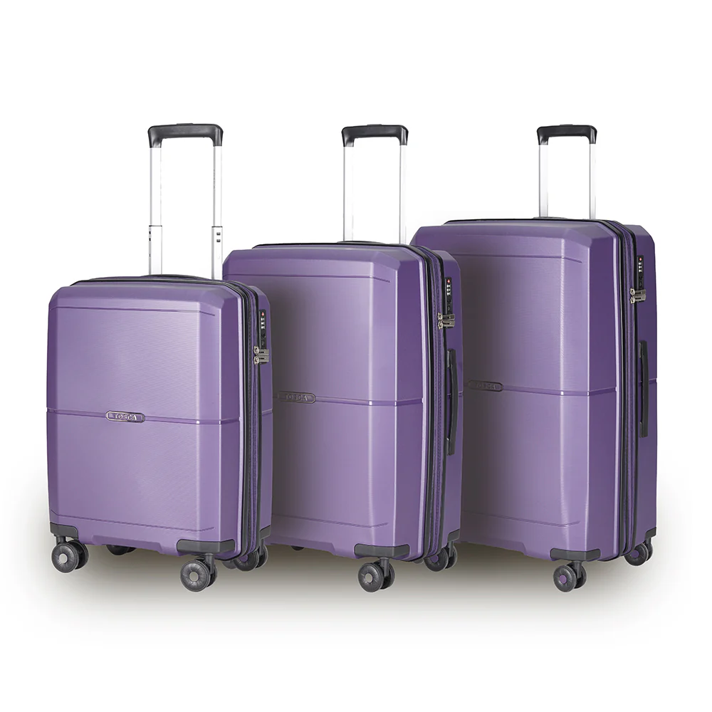 Tosca Globetrotter Collection 52cm Hard side polypropylene carry-on TCA575C-Purple - Image 6