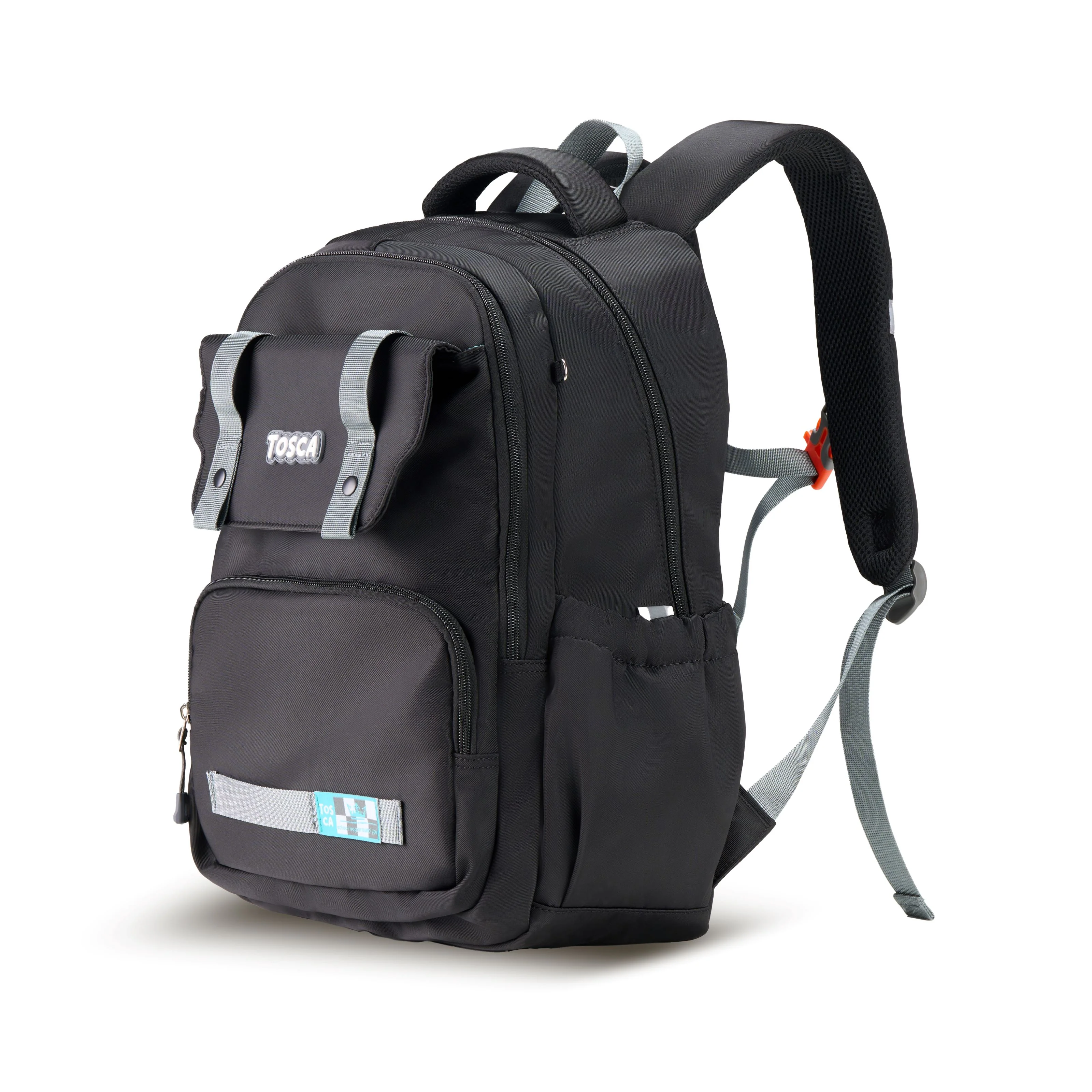 Tosca Kids Primary school 43cm-H Back pack TCA972-Black Grey - Image 2