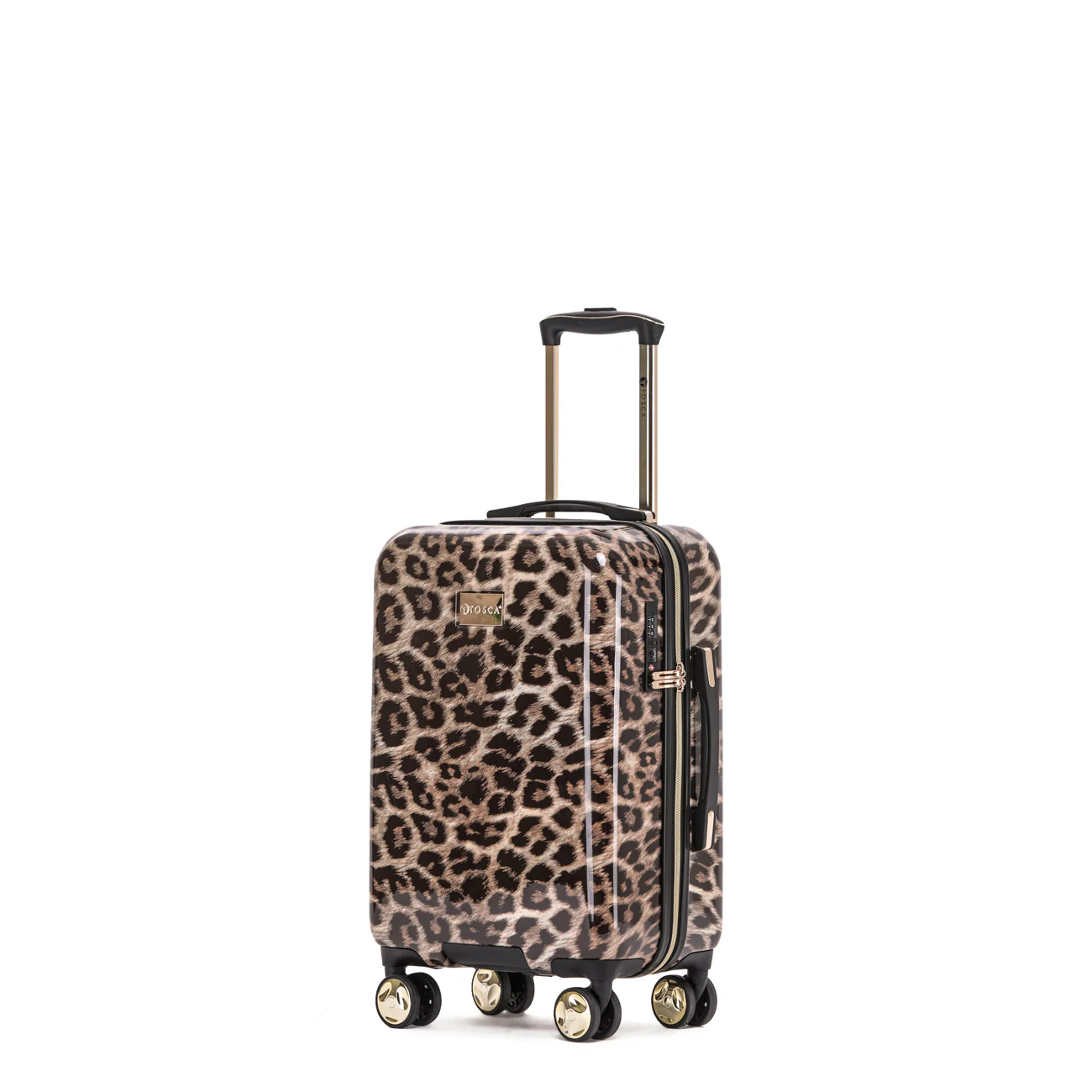Tosca Carry-on Hard Side Leopard 50cm Polycarbonate Trolley Suitcase TCA111C - Image 2