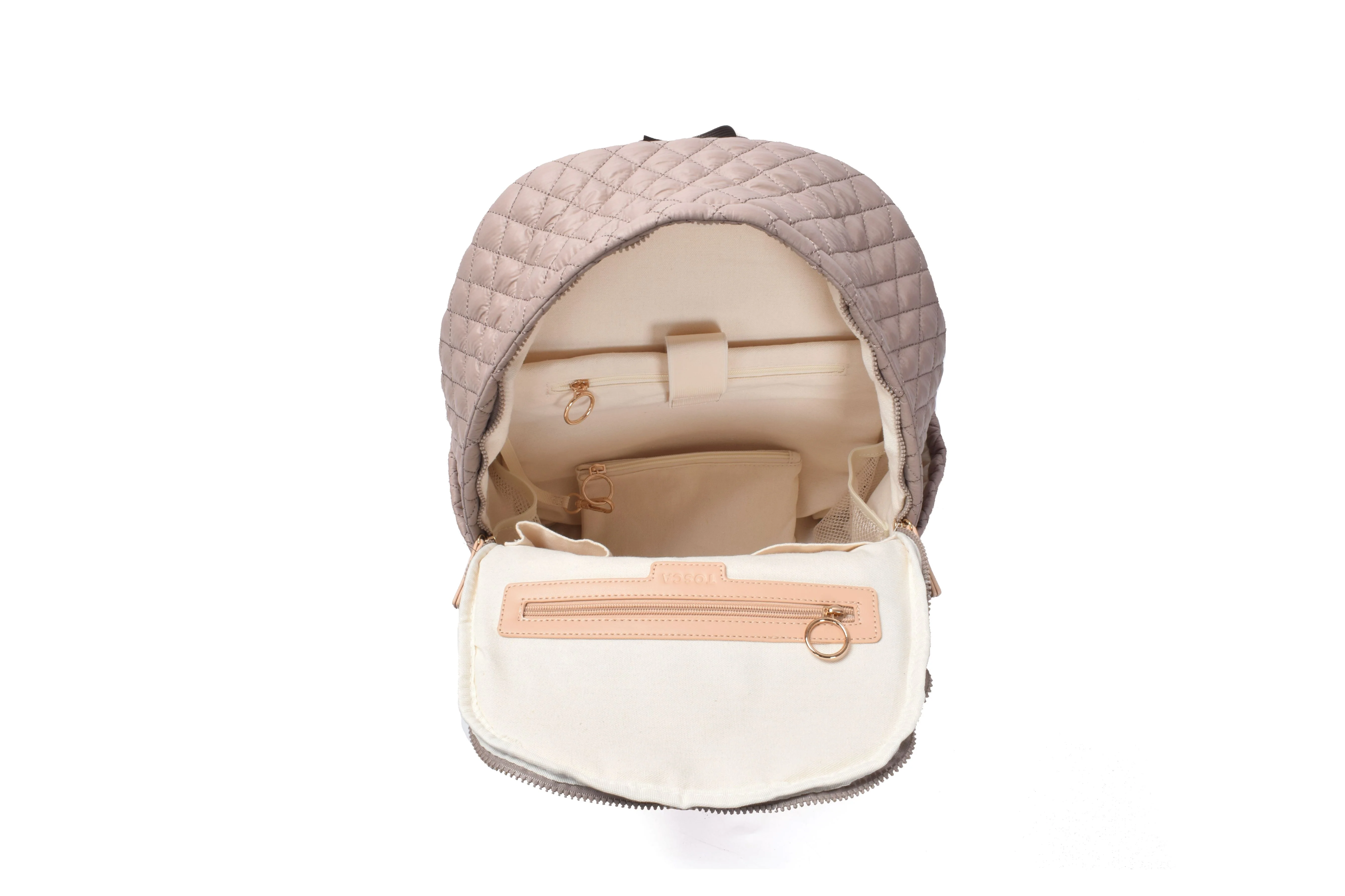 Tosca Metro Collection fashion quilted Backpack MET981-Magnet - Image 4