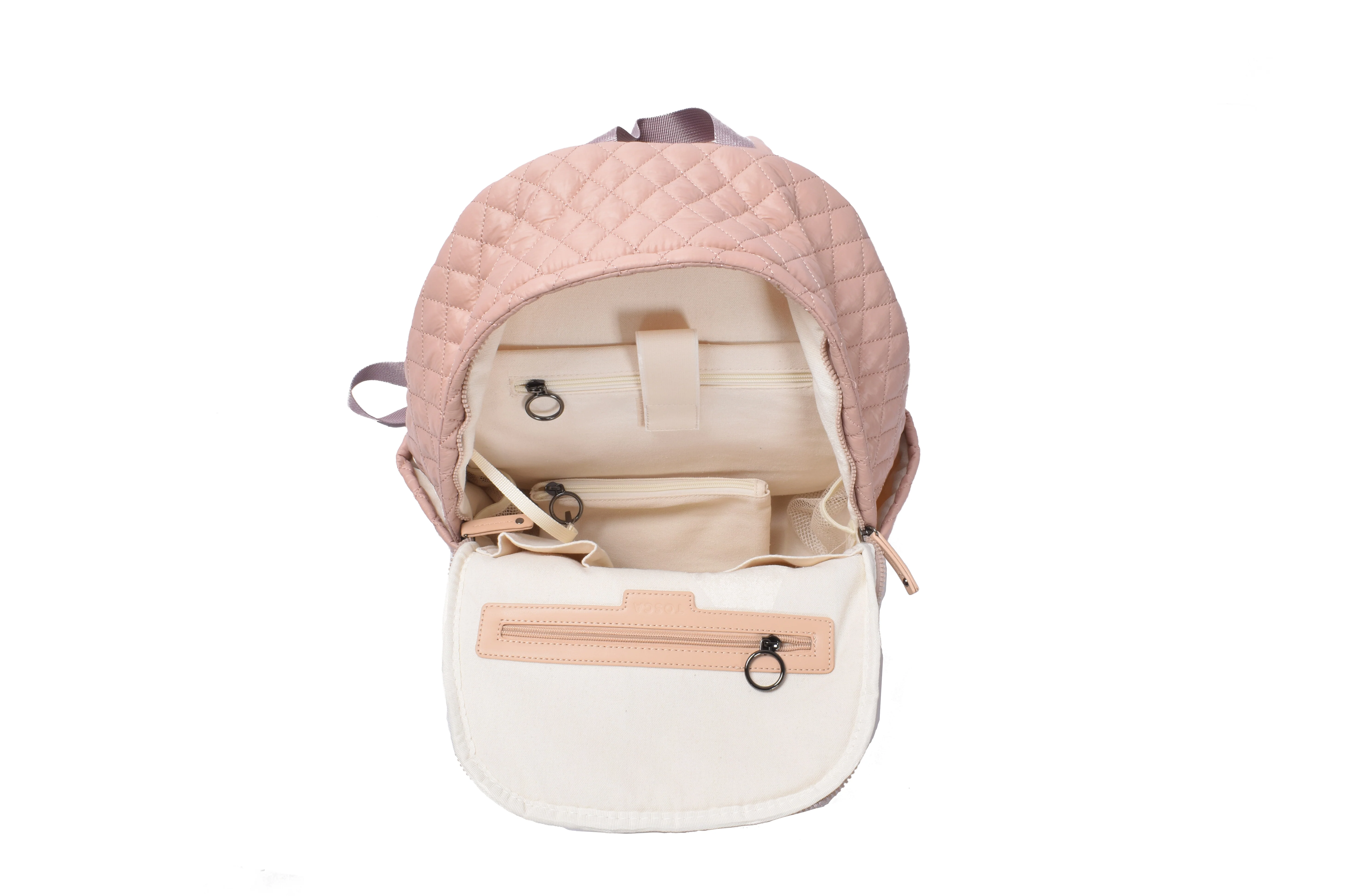 Tosca Metro Collection fashion quilted Backpack MET981-Mauve - Image 3