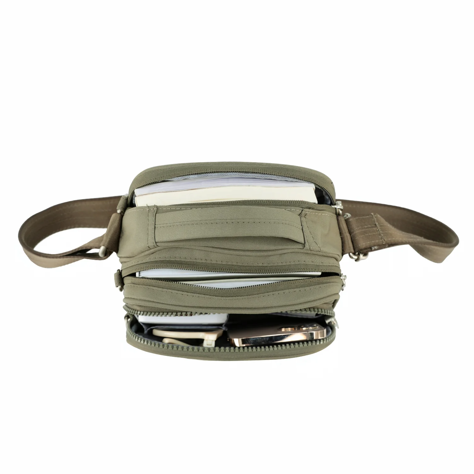 Tosca Slash Proof Anti-theft cross bag shoulder bag TCA984-Khaki - Image 3