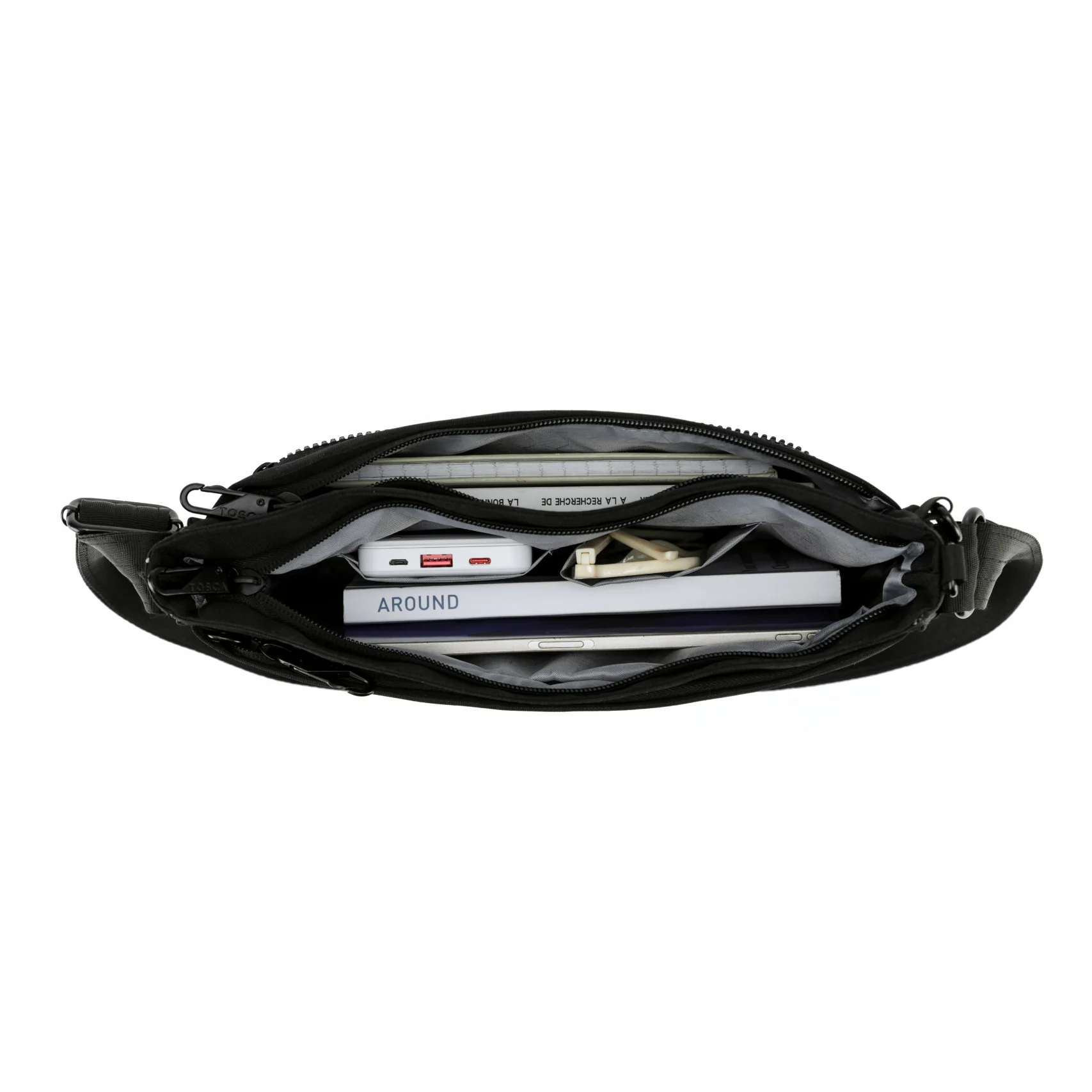 Tosca Slash Proof Anti-Theft Cross Body Shoulder Bag TCA983-Black - Image 3
