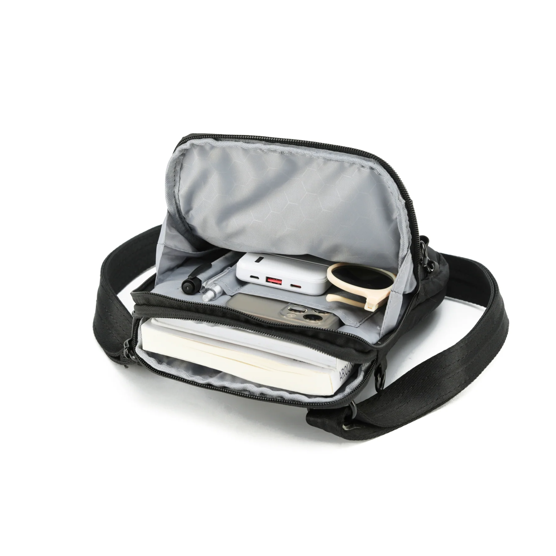 Tosca Slash Proof Anti-Theft Cross Body Shoulder Bag TCA988-Black - Image 3