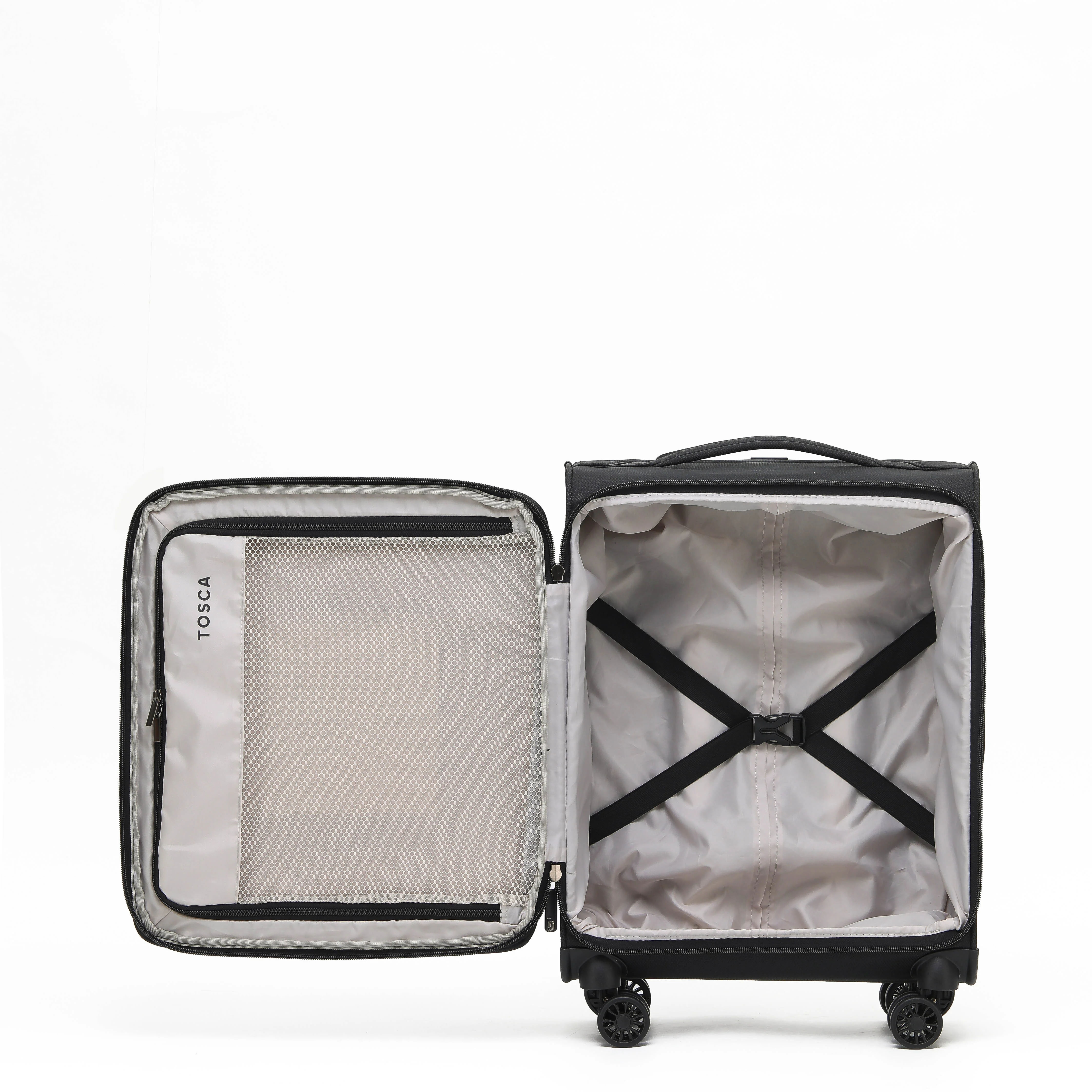 Tosca So-Lite 4.0 Collection 2-Pce Set 79/54cm soft side Trolley cases AIR5055- 2 piece set Black - Image 3