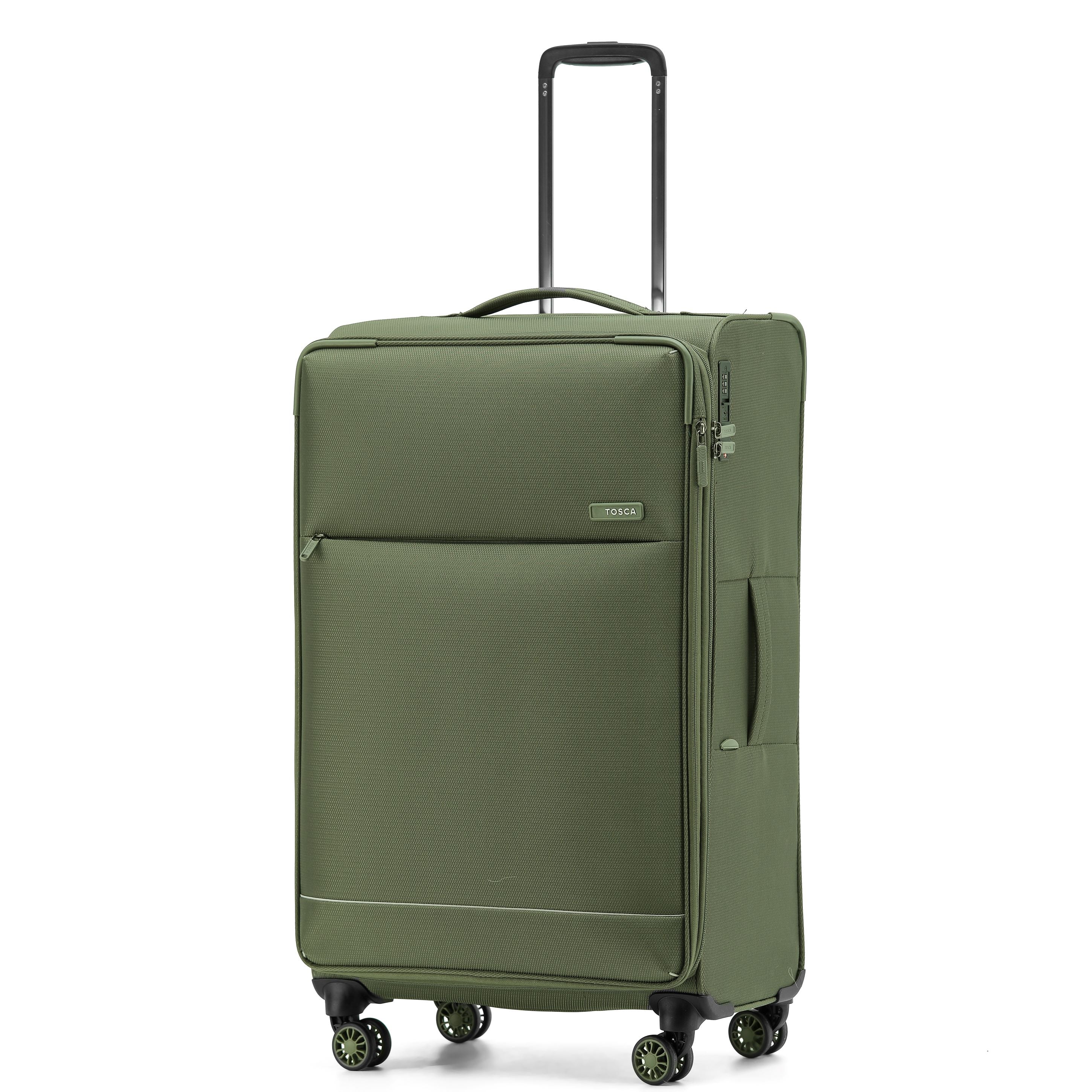 Tosca So-Lite 4.0 Collection 79cm Softside checked four wheel trolley case AIR5055A-Olive - Image 2