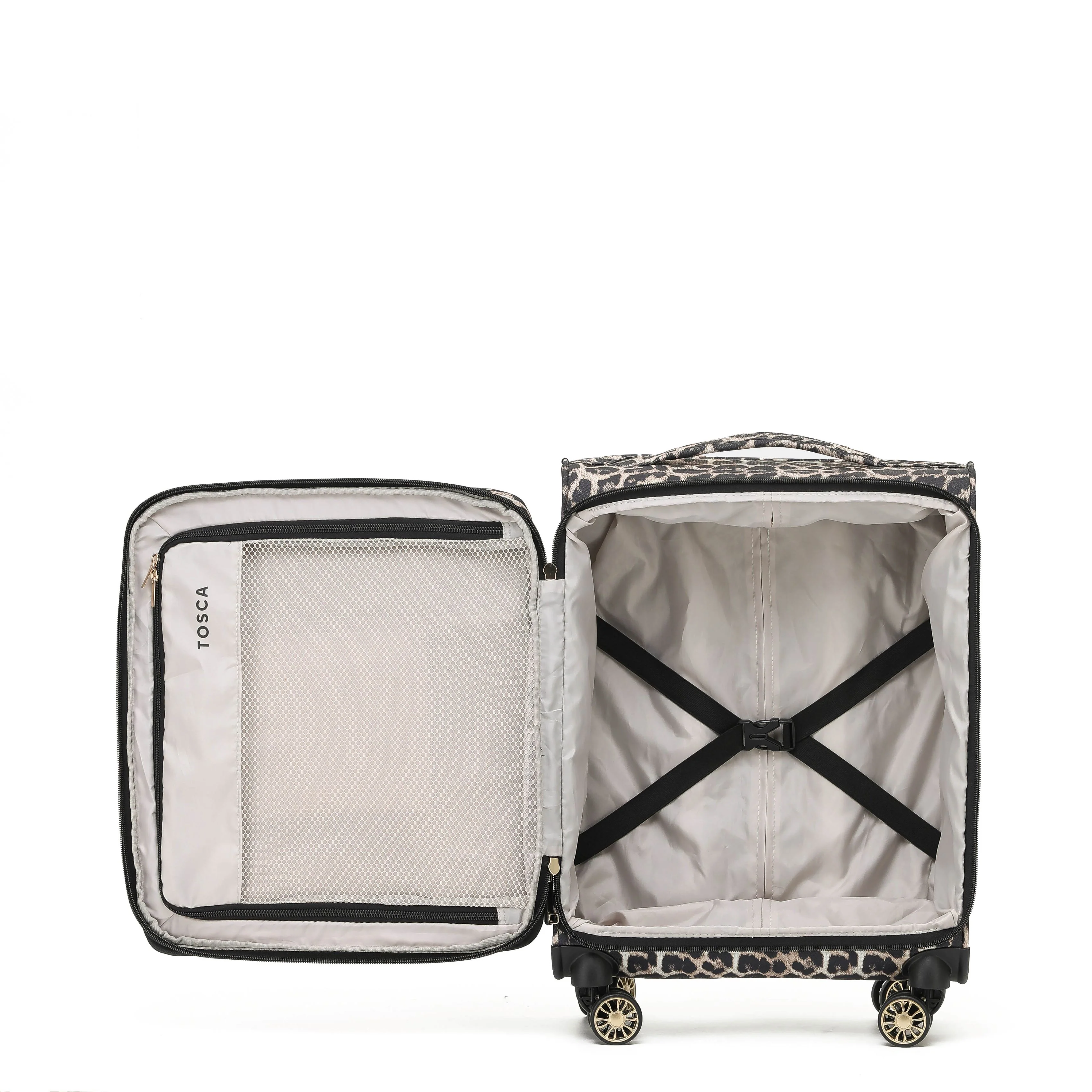 Tosca So-Lite 4.0 Collection Soft side 54cm-H carry-on trolley case AIR5055C-Leopard - Image 4
