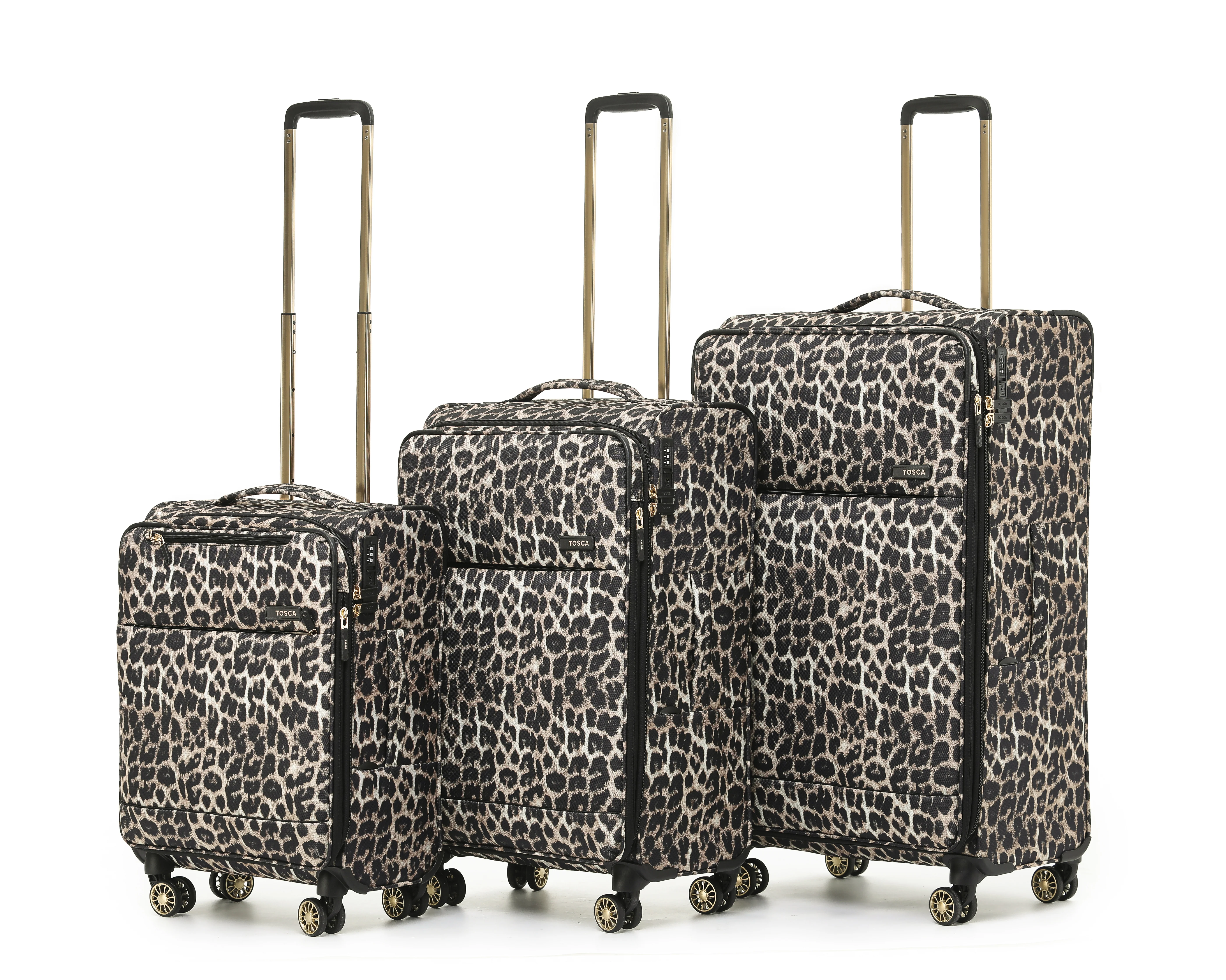 Tosca So-lite 4.0 Collection 67cm-H Soft side checked trolley case AIR5055B-Leopard - Image 8