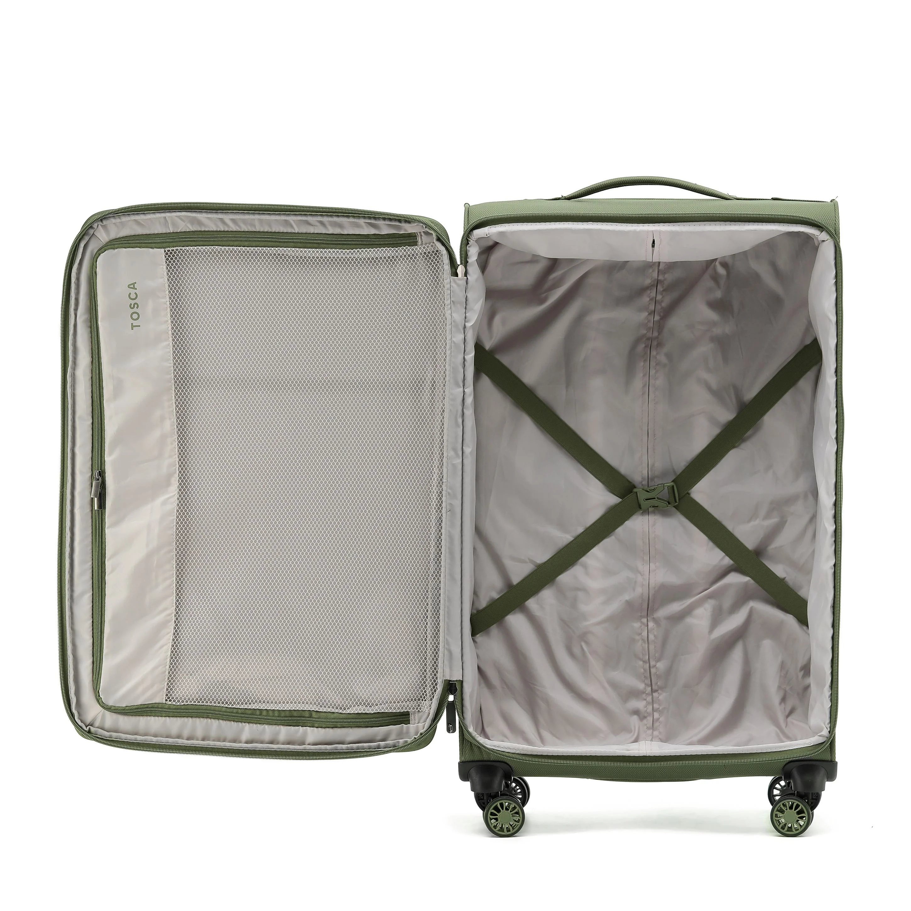 Tosca So-Lite 4.0 luggage collection Full-set 79/67/55cm four wheel trolley cases AIR5055-Olive - Image 3