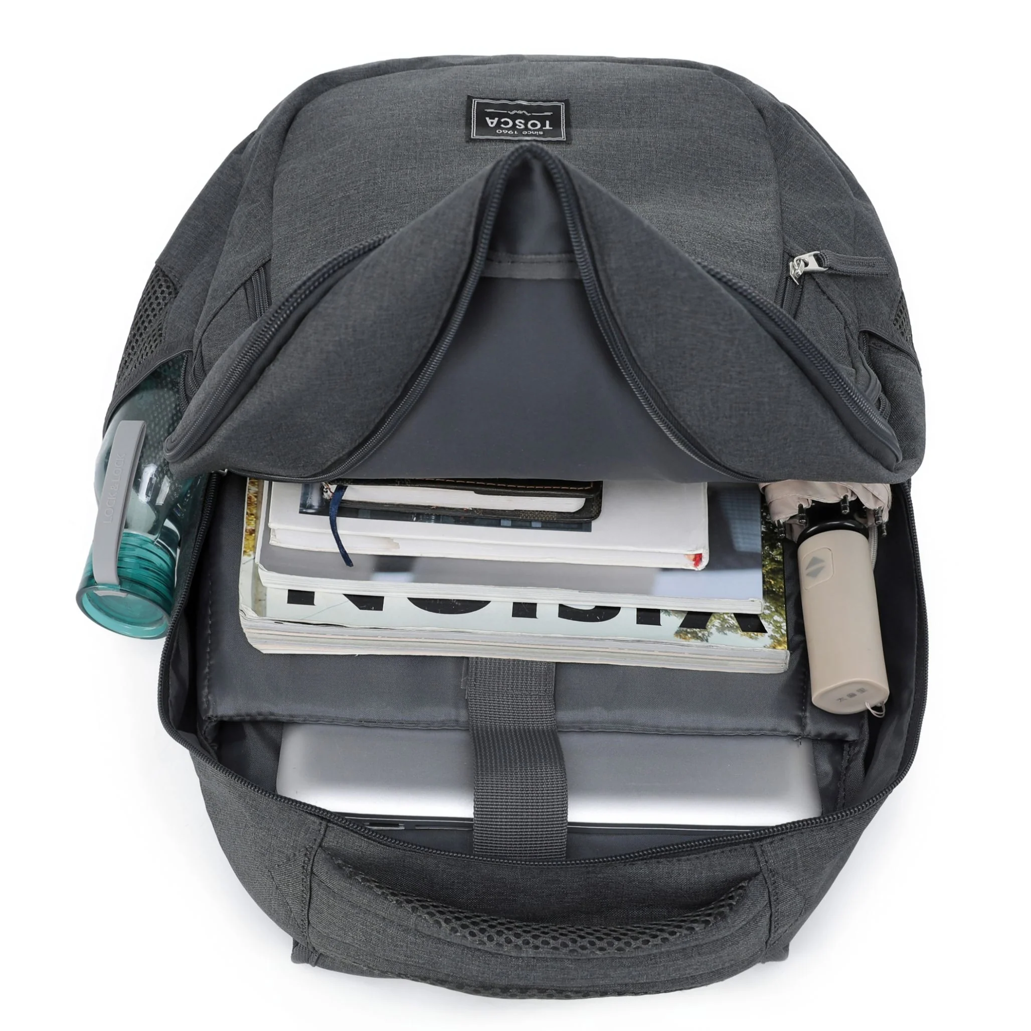 Tosca Urban 45cm-H 32 Litre Multi Pocket Back pack TCA993-Anthracite - Image 3