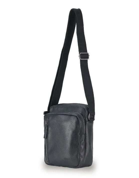 Tosca Vegan leather Cross Body Shoulder bag VG015-Black
