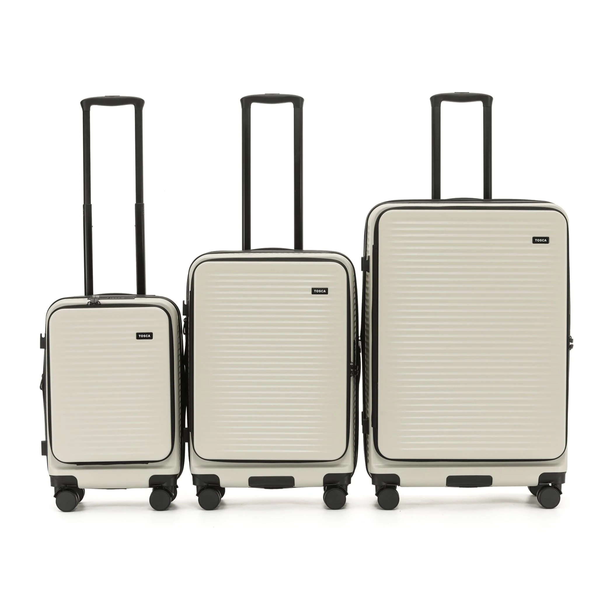 Tosca Zen Collection 65cm-H Polycarbonate Top Lid Zipper opening Trolley case TCA225B-Stone - Image 5