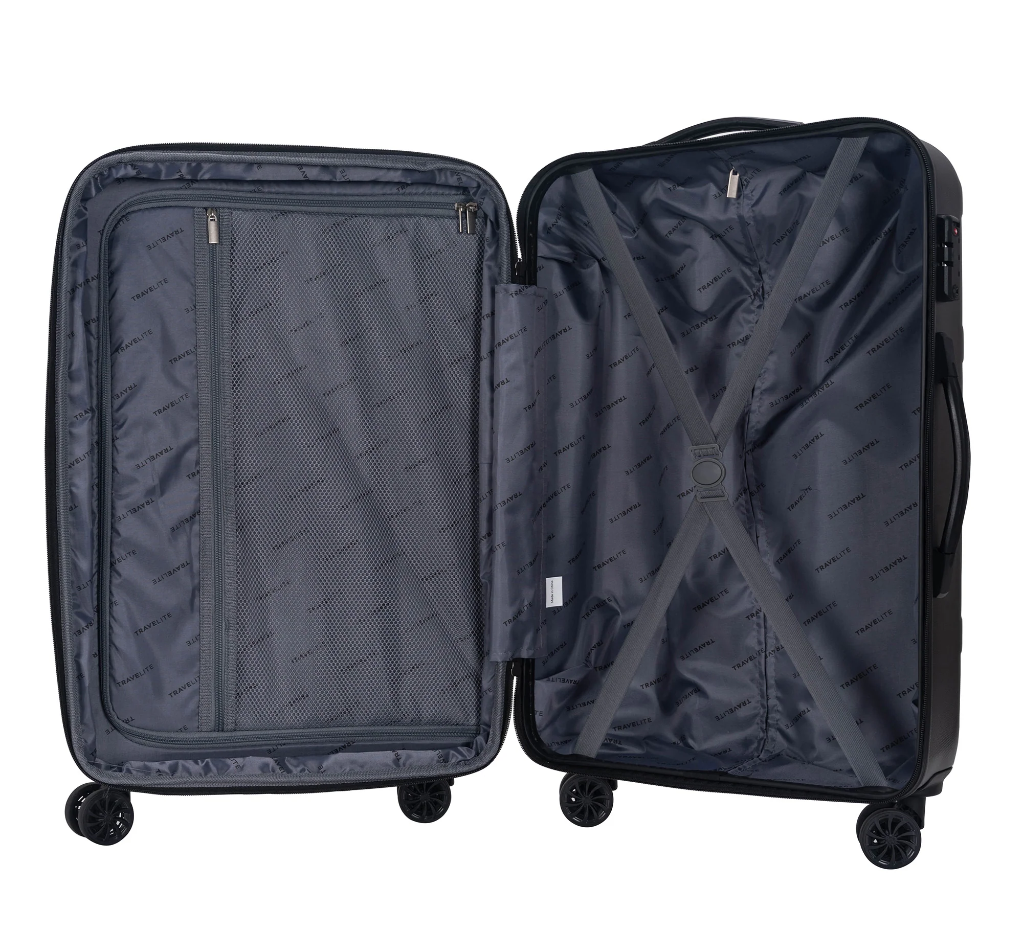 Travel-Lite Rome Collection 68cm-H hard side Checked trolley case TL-68 Black - Image 2