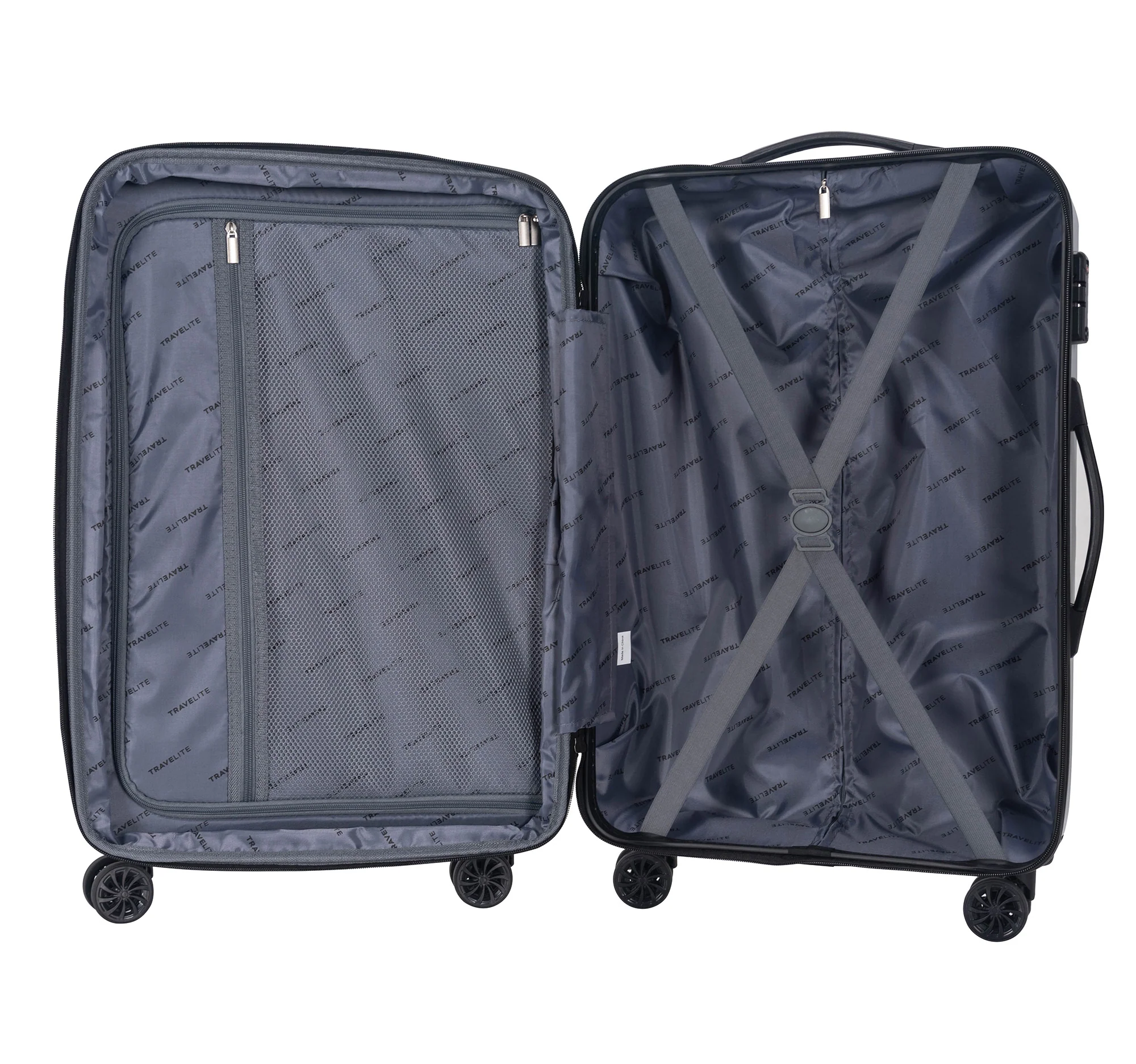 Travel-Lite Rome Collection 68cm-H hard side Checked trolley case TL-68 Silver - Image 2